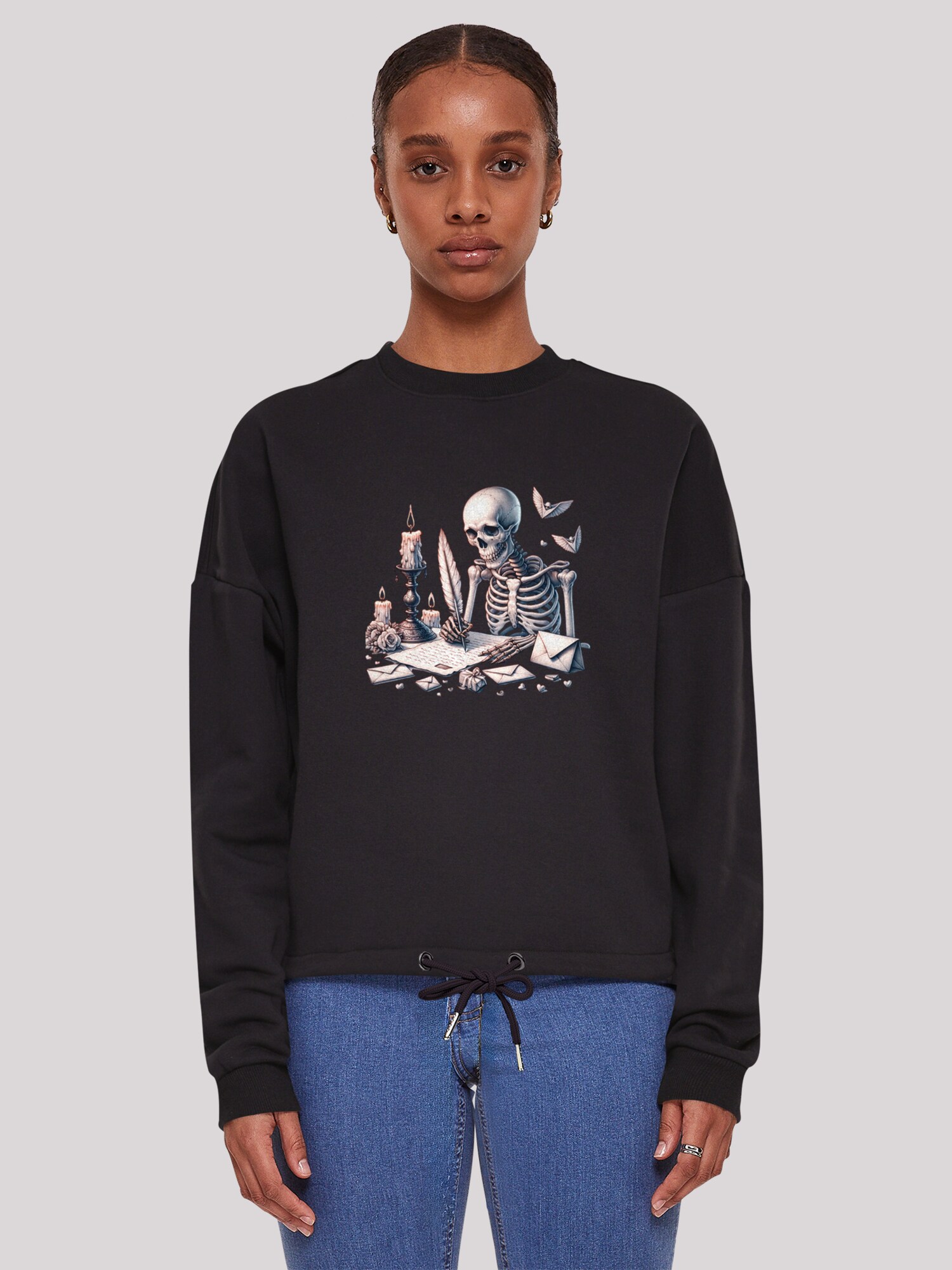 Thumbnail - F4NT4STIC Sweatshirt Skelett Liebesbrief Valentinstag