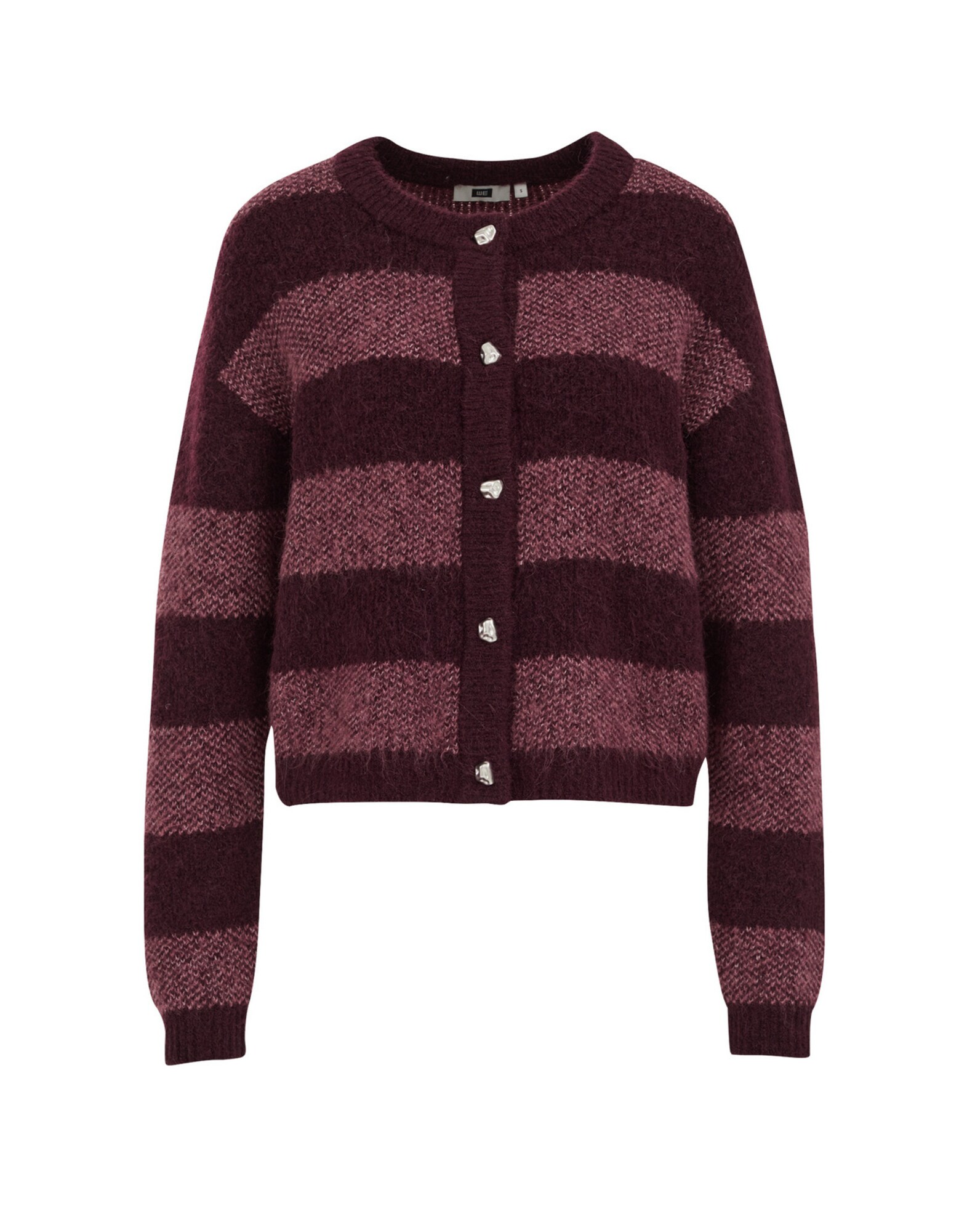 WE Fashion Geacă tricotată  mov vânătă / roșu-violet