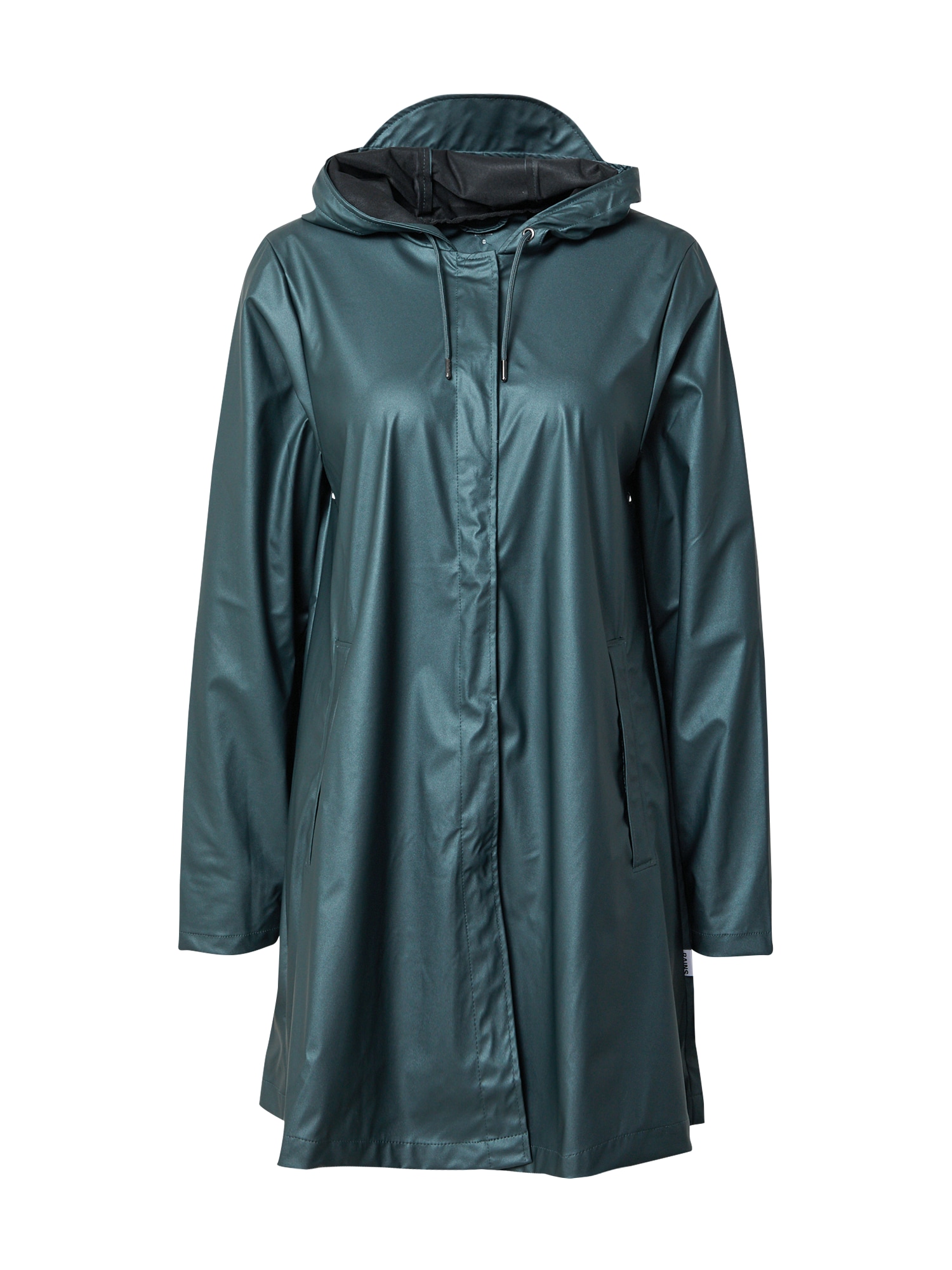 RAINS Demisezoninis paltas smaragdinė spalva