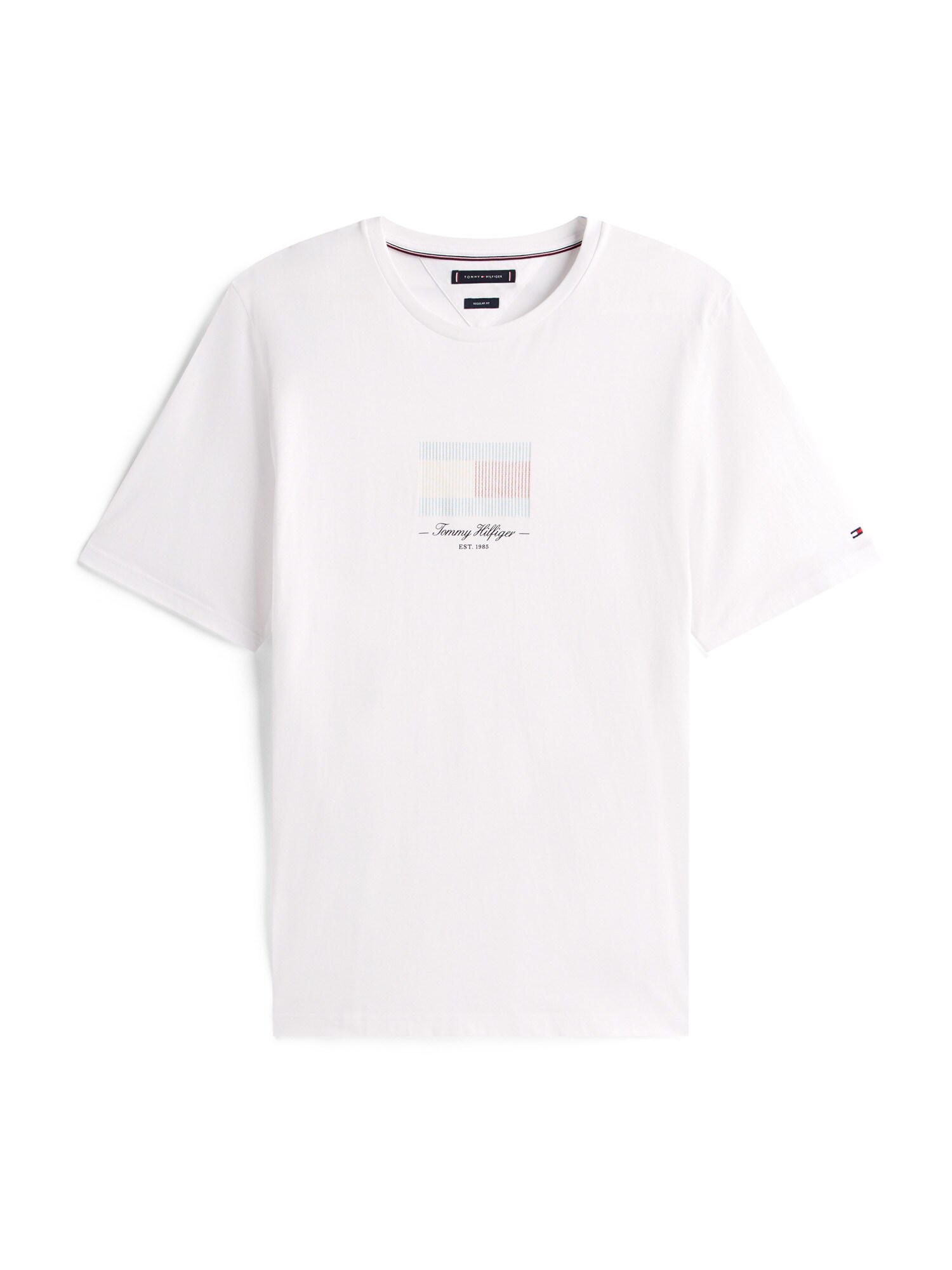 Tommy Hilfiger Big & Tall Tričko 'ITHACA'  svetlomodrá / pastelovo žltá / čierna / biela