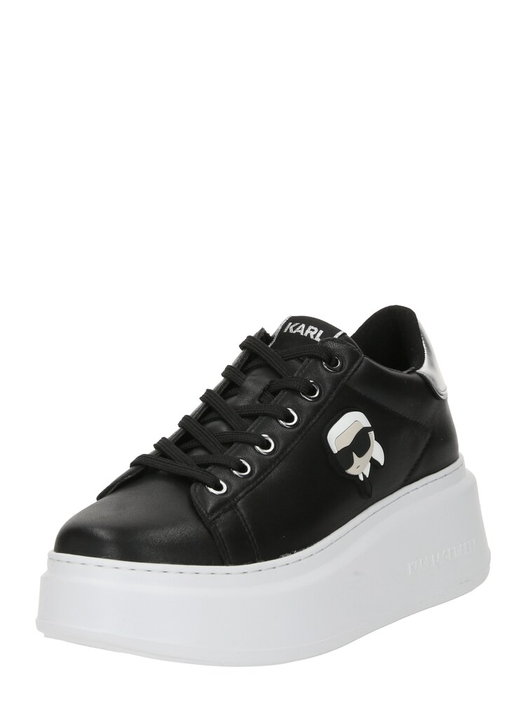 Karl Lagerfeld Sneaker Damen Größe 39 kitt / schwarz / silber / weiß
