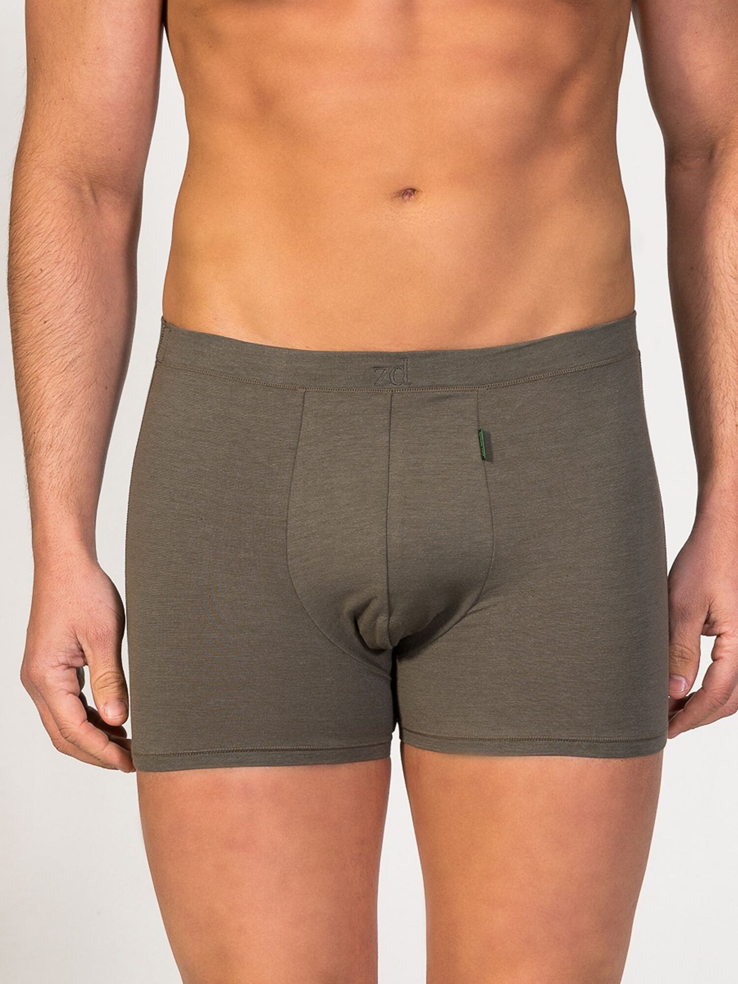 zd ZERO DEFECTS Calzoncillo boxer 'Apolo Soy fiber' verde oscuro