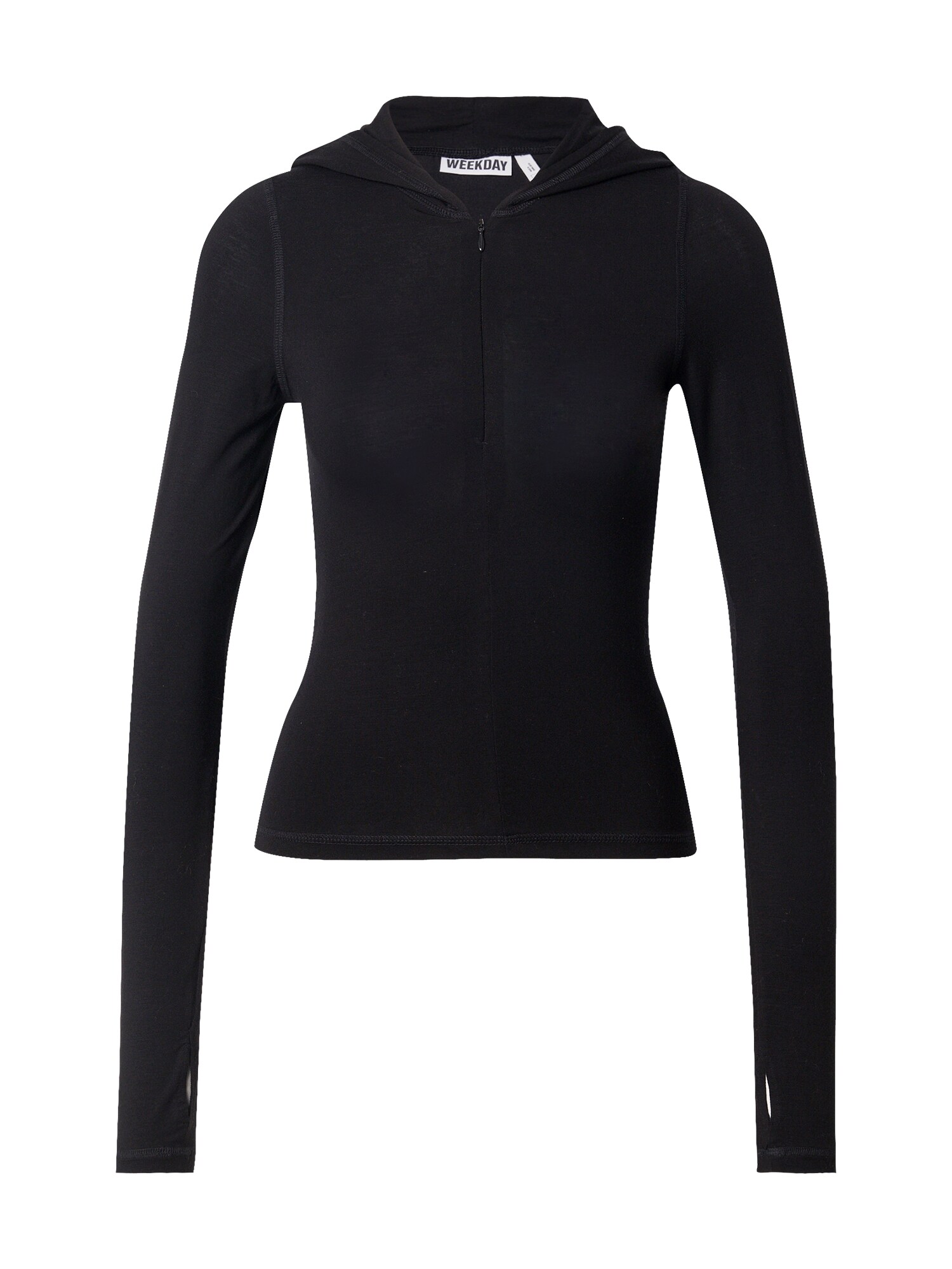 WEEKDAY Tricou Elinor  negru