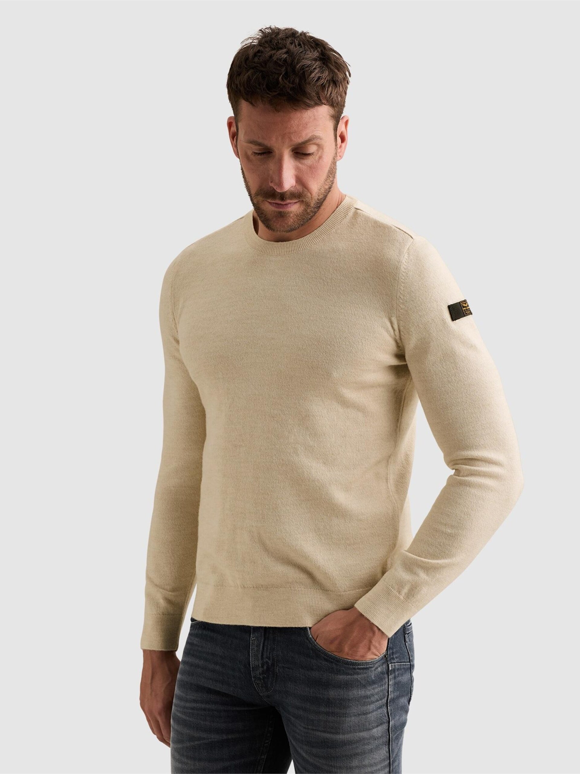 PME Legend Tröja 'Pullover in a cotton blend with crewneck' herr