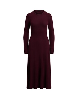 Lauren Ralph Lauren Vestido de punto  rojo vino