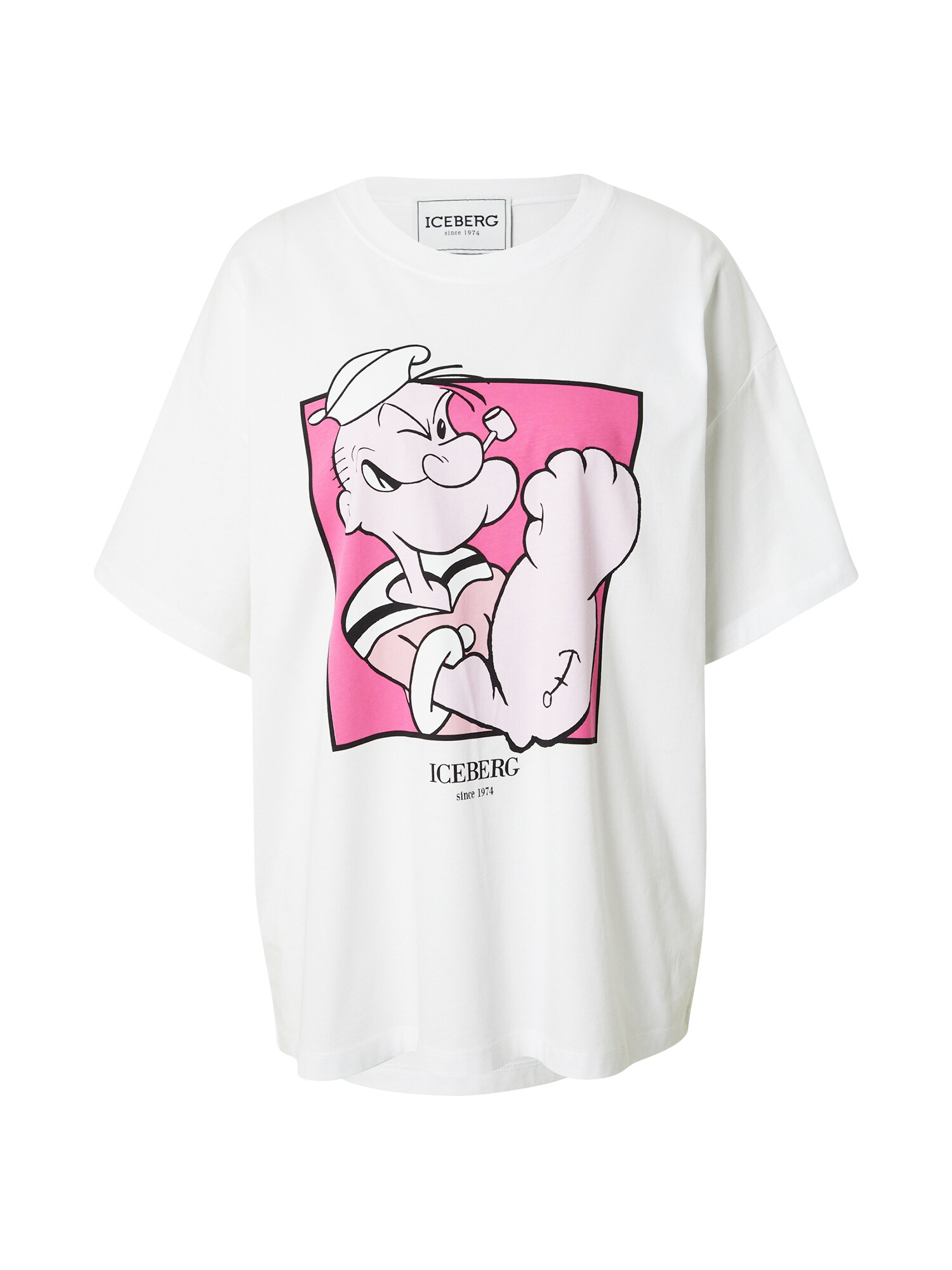ICEBERG T-Krekls rozā / rožkrāsas / melns / balts