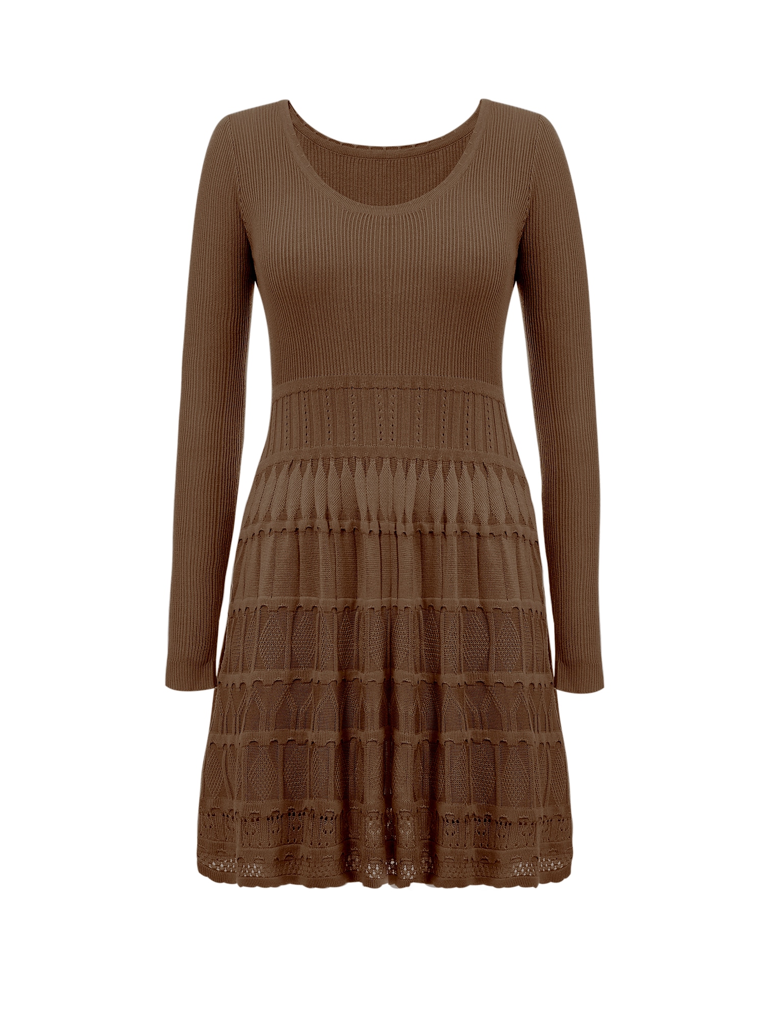 Imily Bela Rochie tricotat maro
