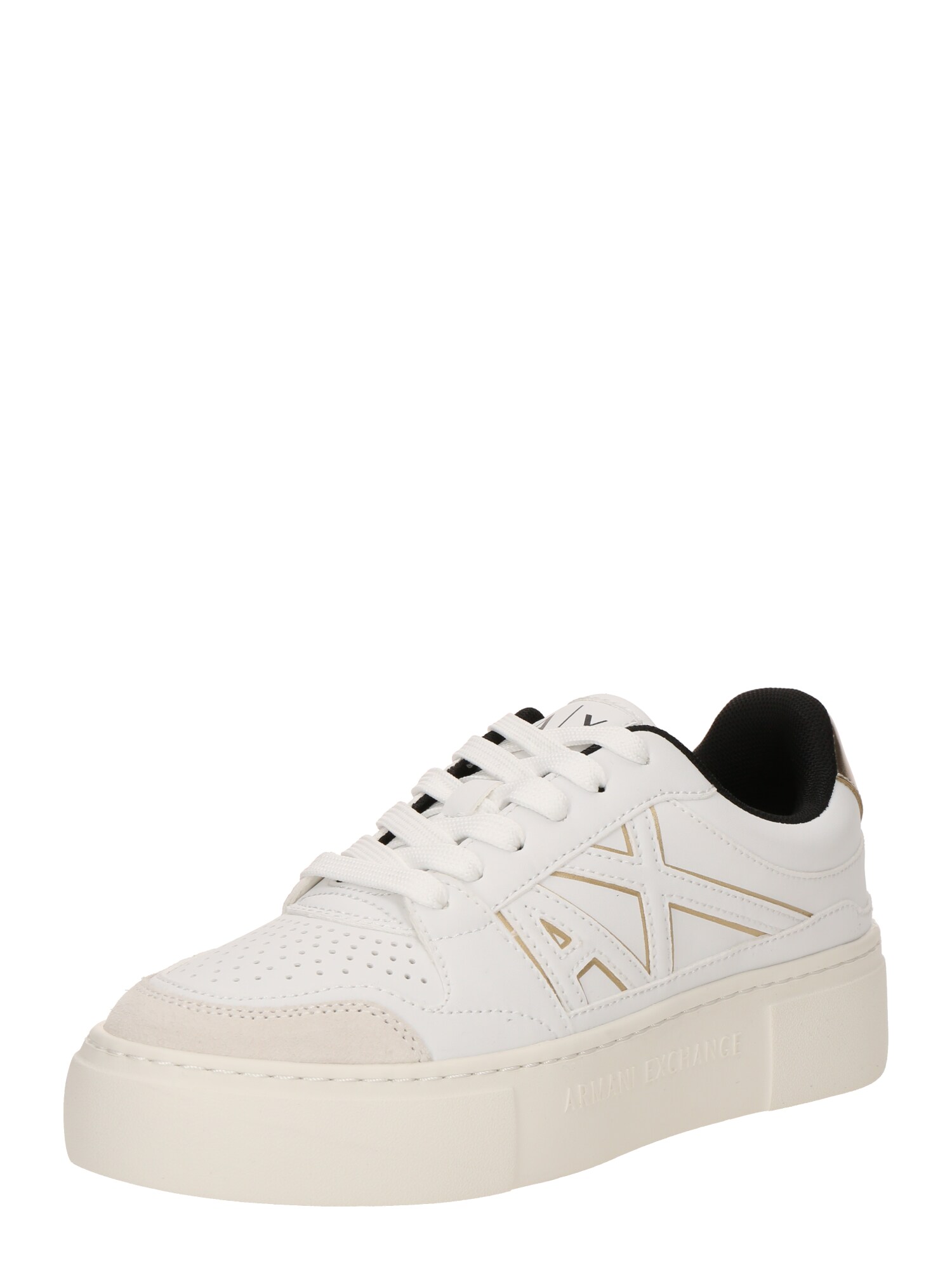 ARMANI EXCHANGE Sneaker low  crem / maro cappuccino / auriu / alb murdar