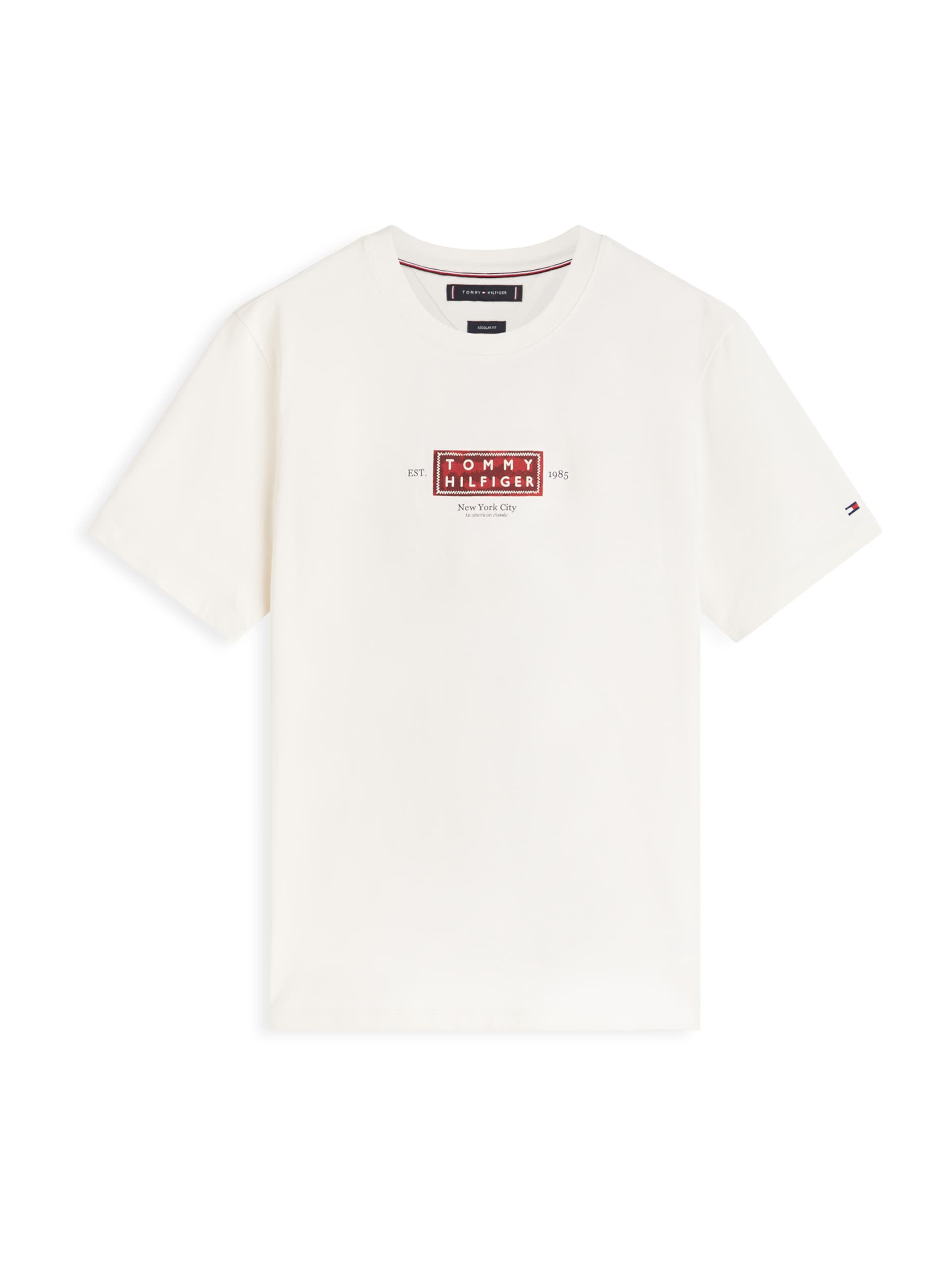 TOMMY HILFIGER T-shirt 'HERITAGE' ljusbeige / röd herr