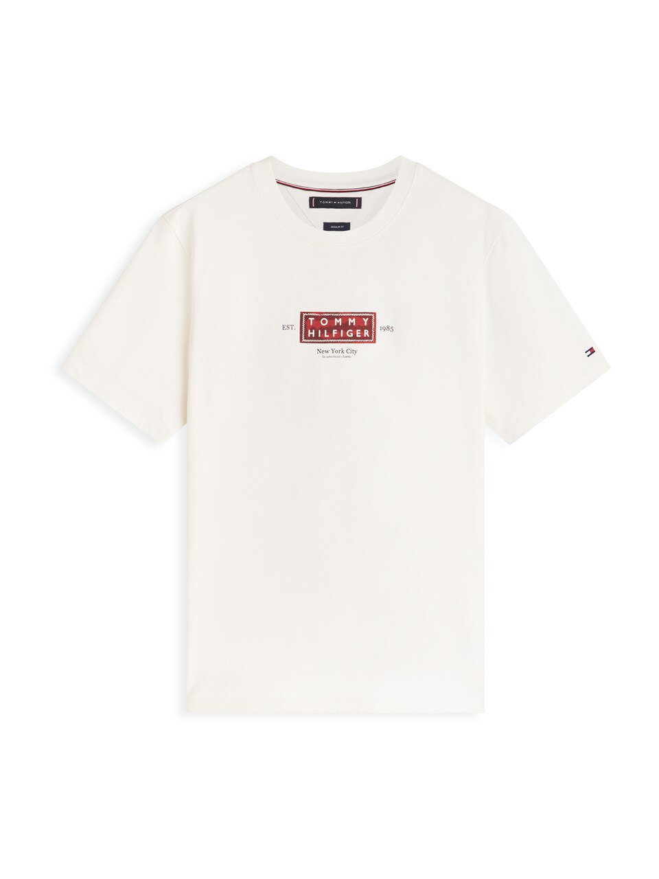 T-shirt 'HERITAGE' ljusbeige / röd