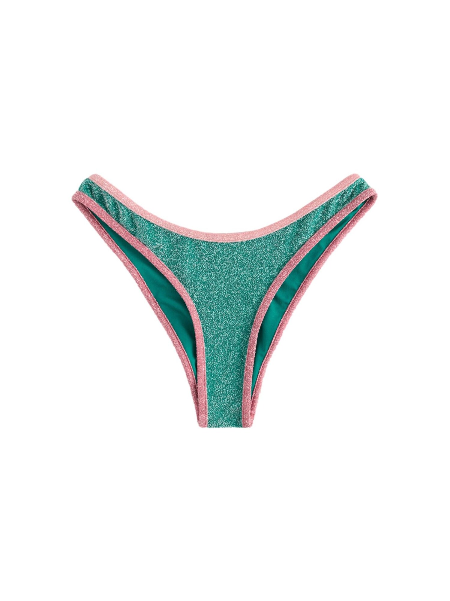Next Slip costum de baie  verde smarald / roz / roz