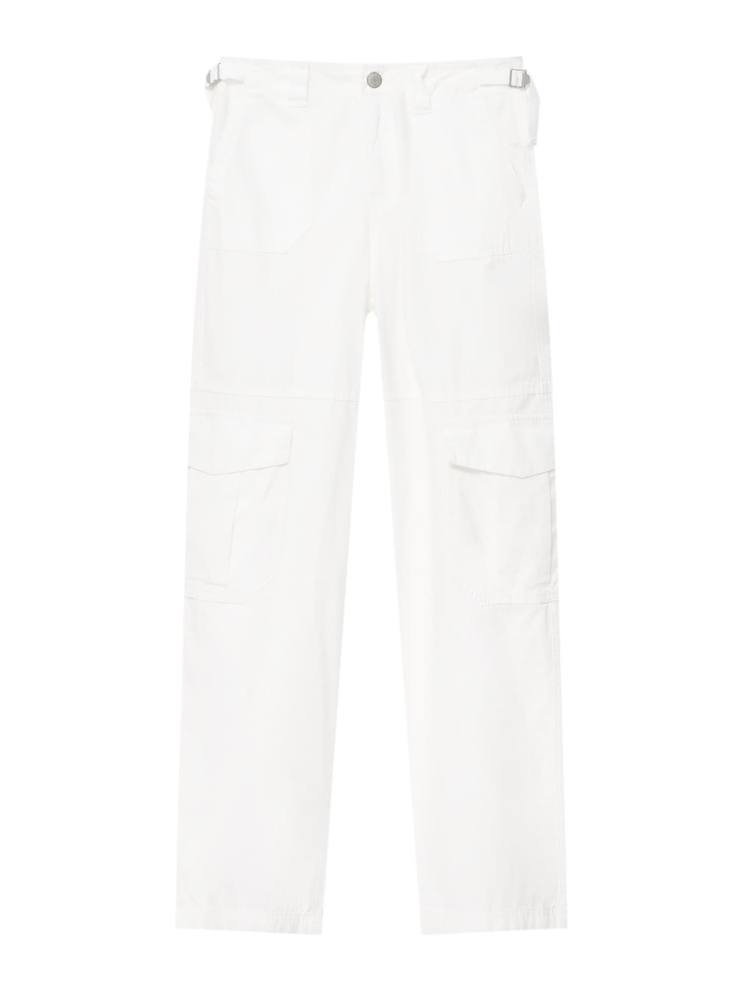 Pull&Bear Cargo hlače  bijela