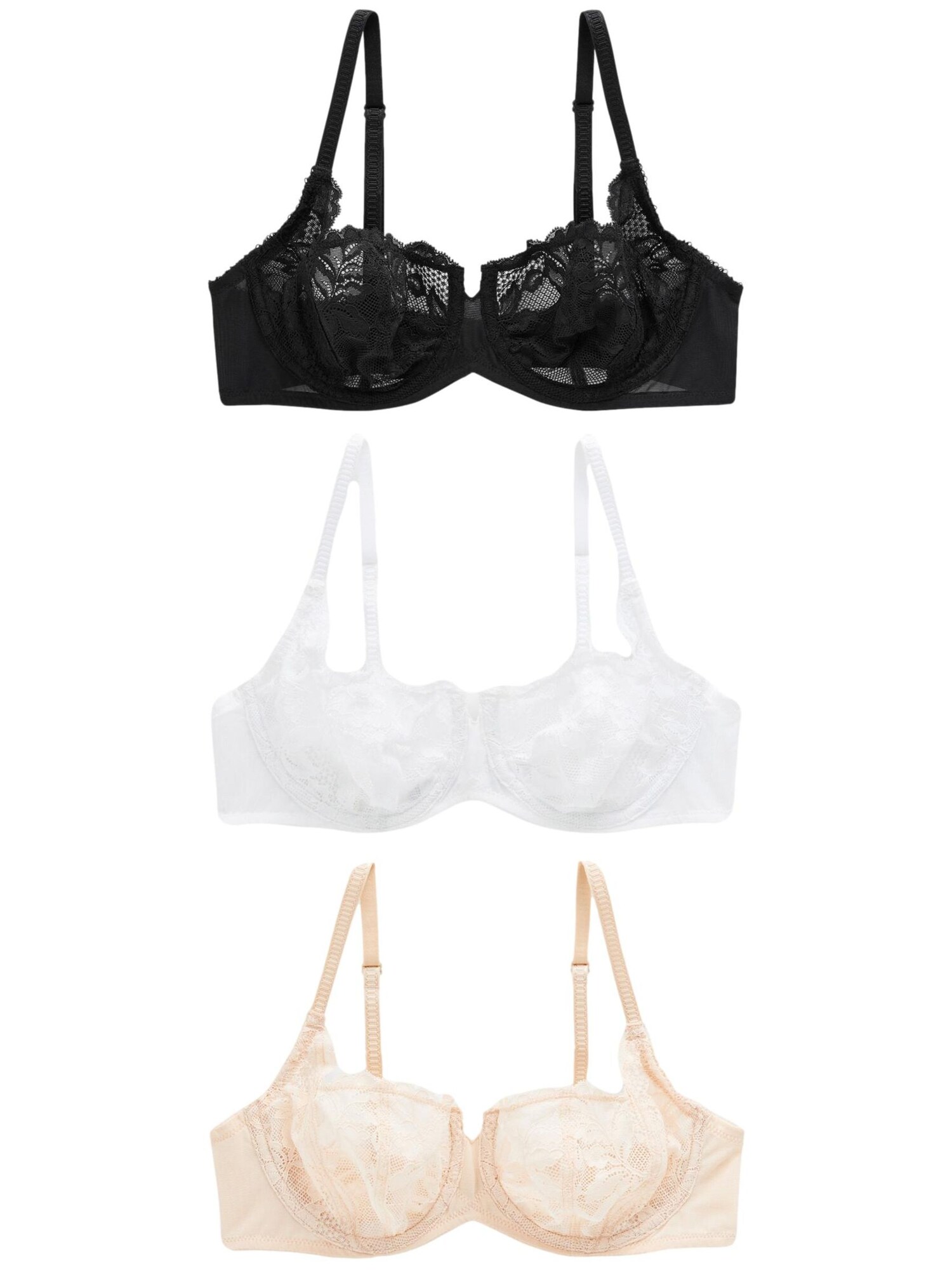 Next Sutien  culoarea pielii / negru / alb