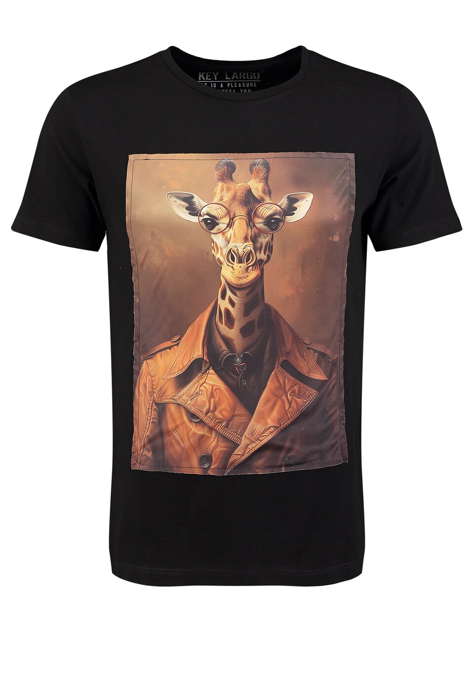 T-shirt beige / brun / konjak