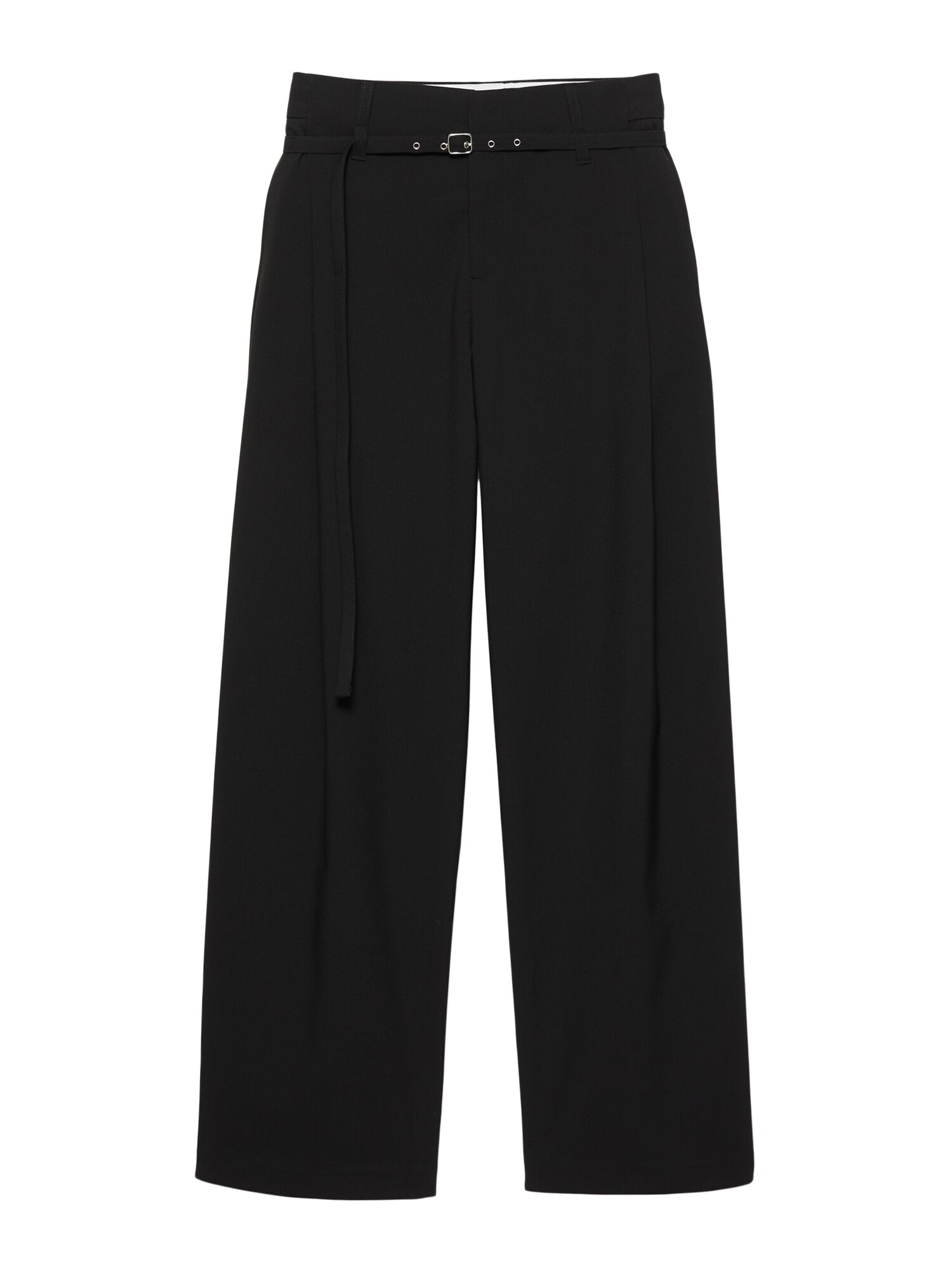 Pull&Bear Pantaloni cu dungă  negru