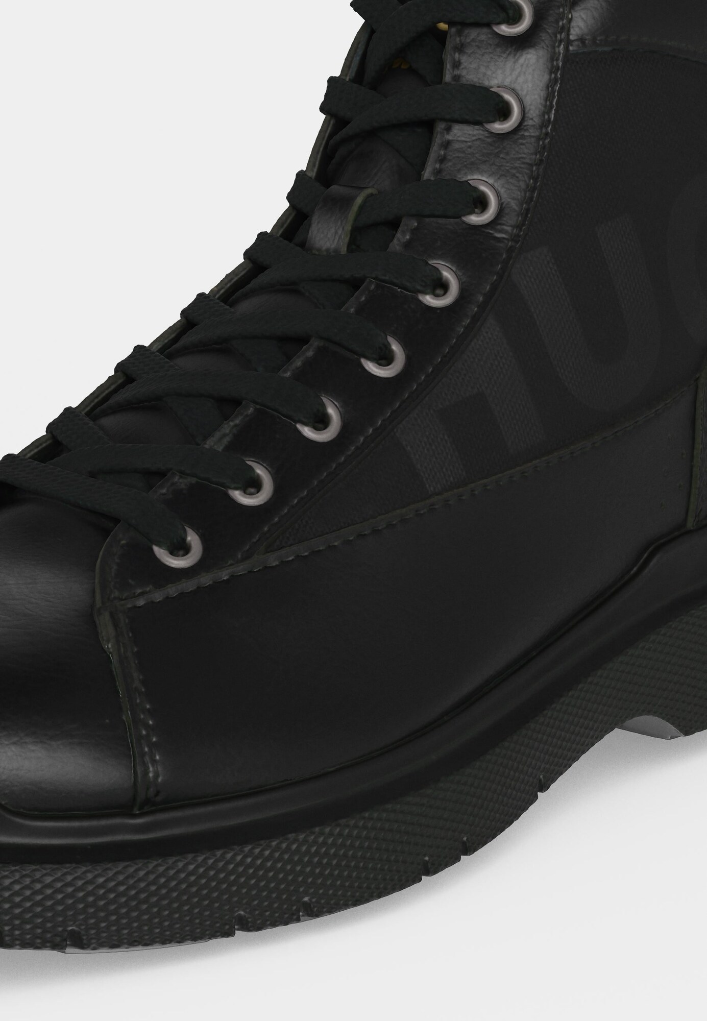 HUGO Botas con cordones 'Nash'  negro – imagen 3