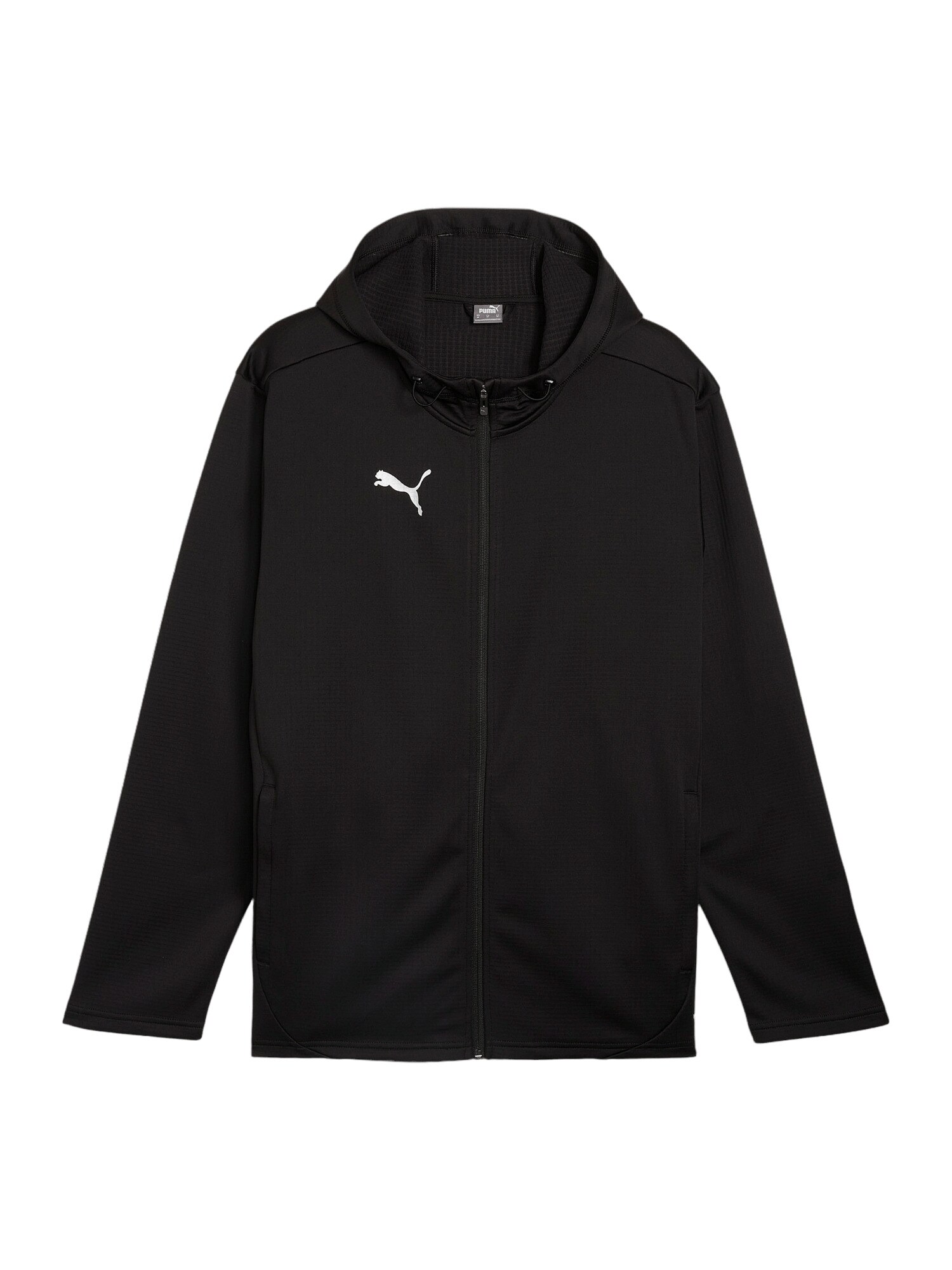PUMA Geacă sport TeamFinal  negru / alb