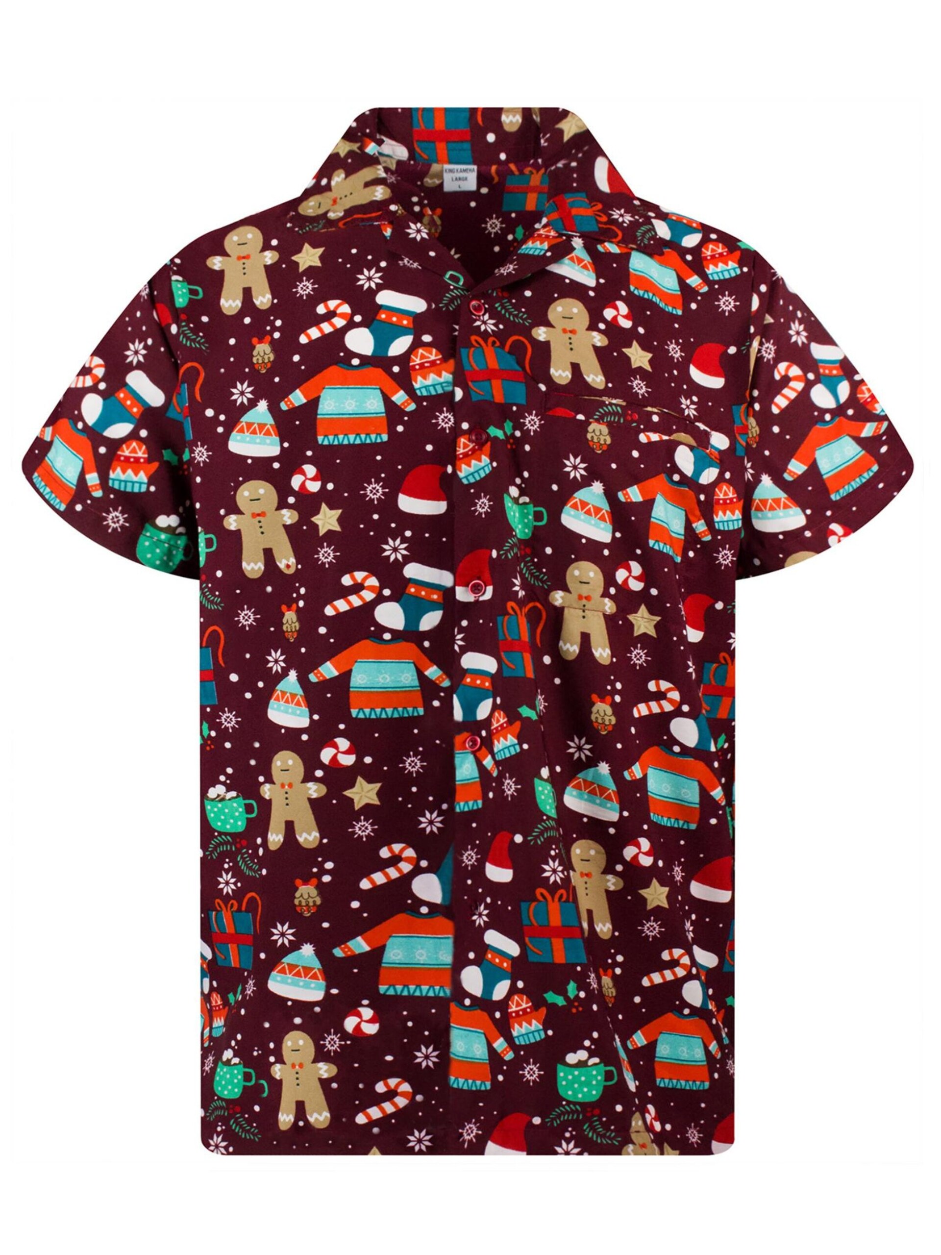 King Kameha Skjorta 'Christmas Gingerbread' herr