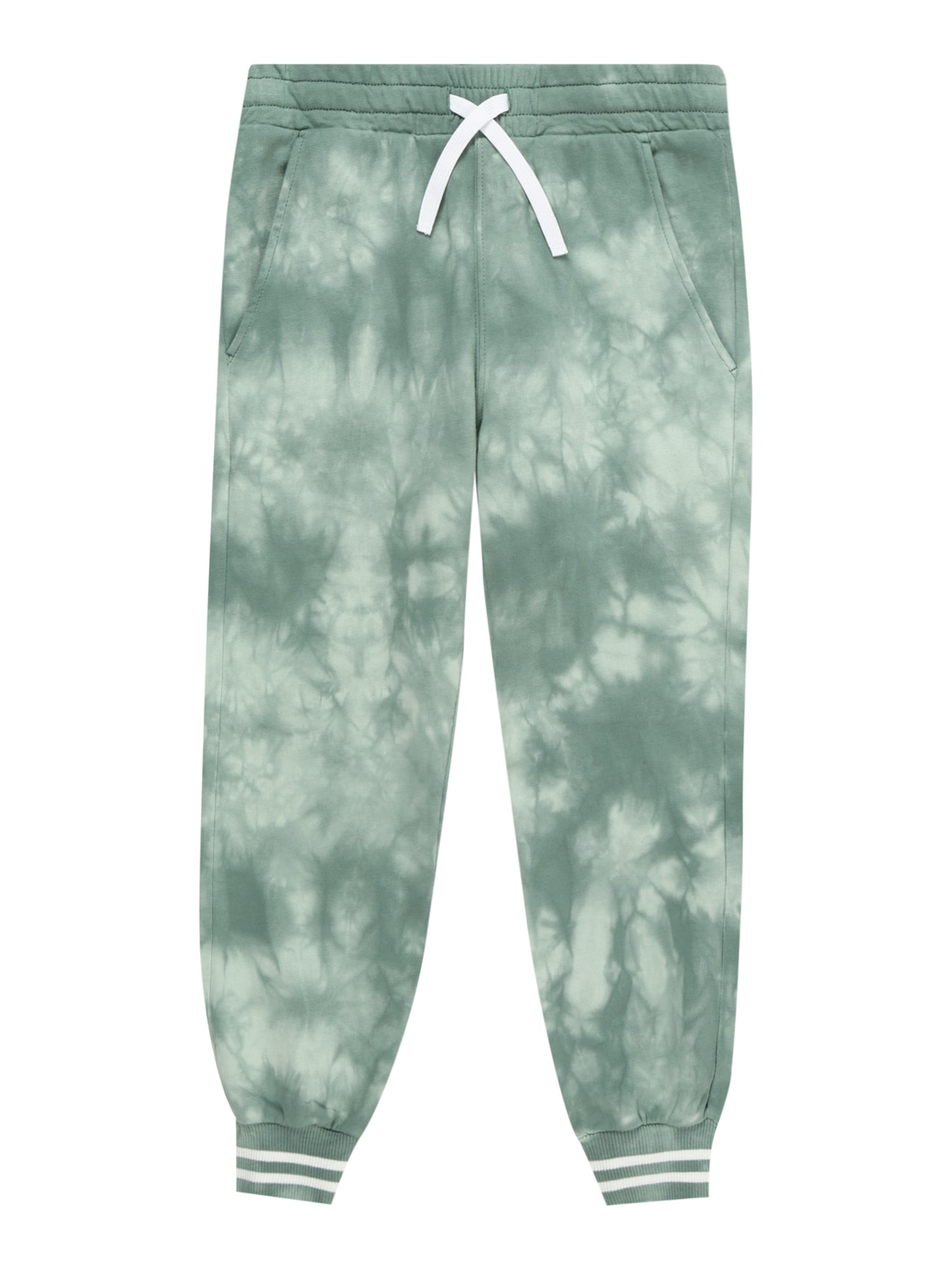 UNITED COLORS OF BENETTON Pantaloni  verde / negru / alb