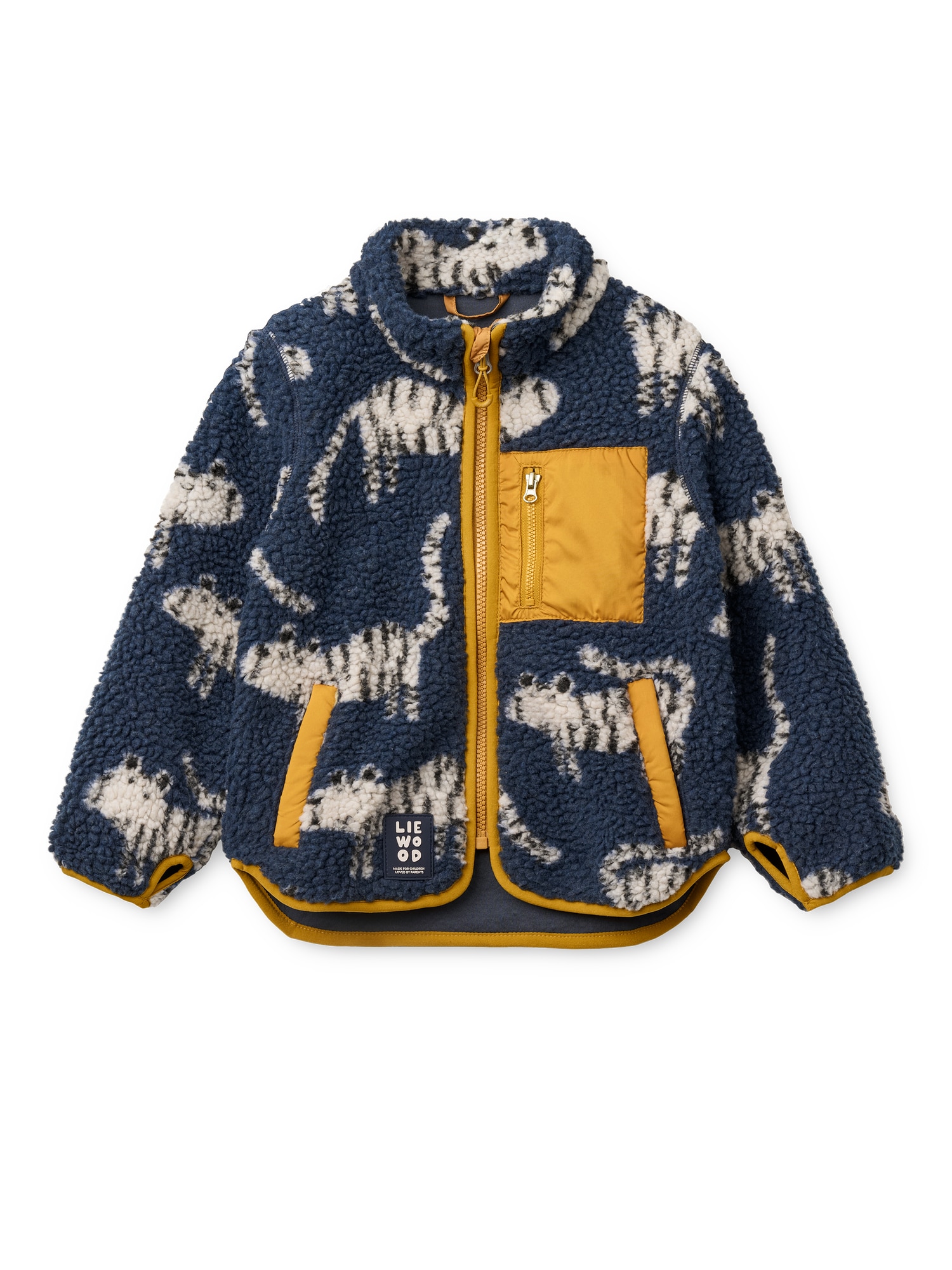 Liewood Jachetă  fleece Nolan bleumarin / galben / negru / alb