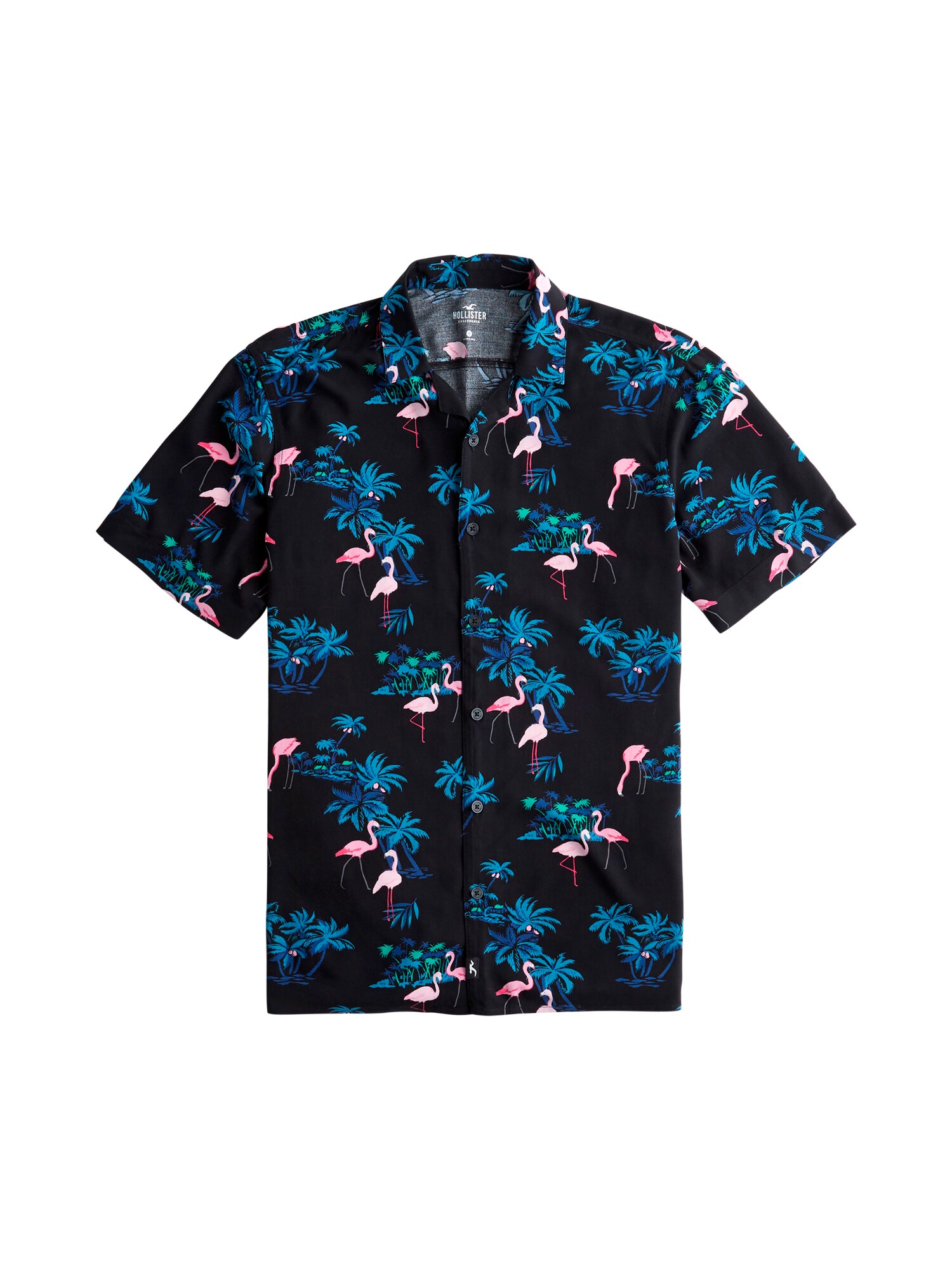 HOLLISTER Dalykiniai marškiniai 'Rayon'  juoda / mišrios spalvos