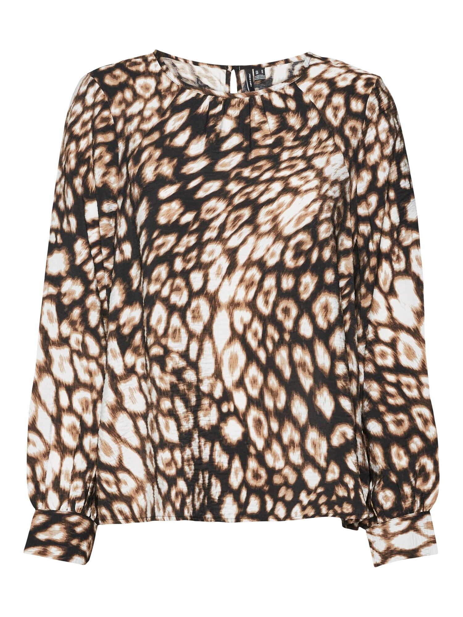 VERO MODA Blúzka 'JOSIE RIKA'  béžová / svetlobéžová / čierna