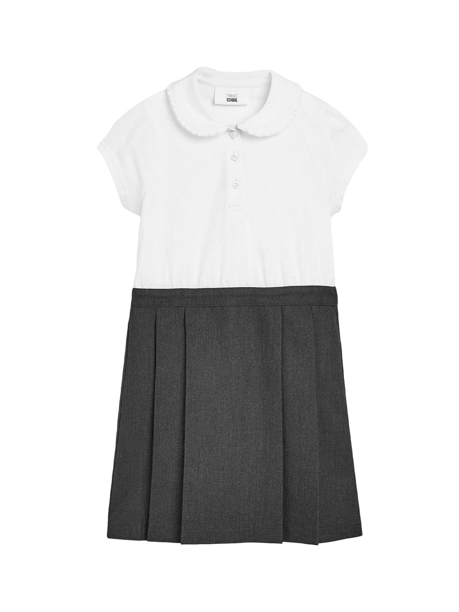 Next Rochie  gri metalic / alb