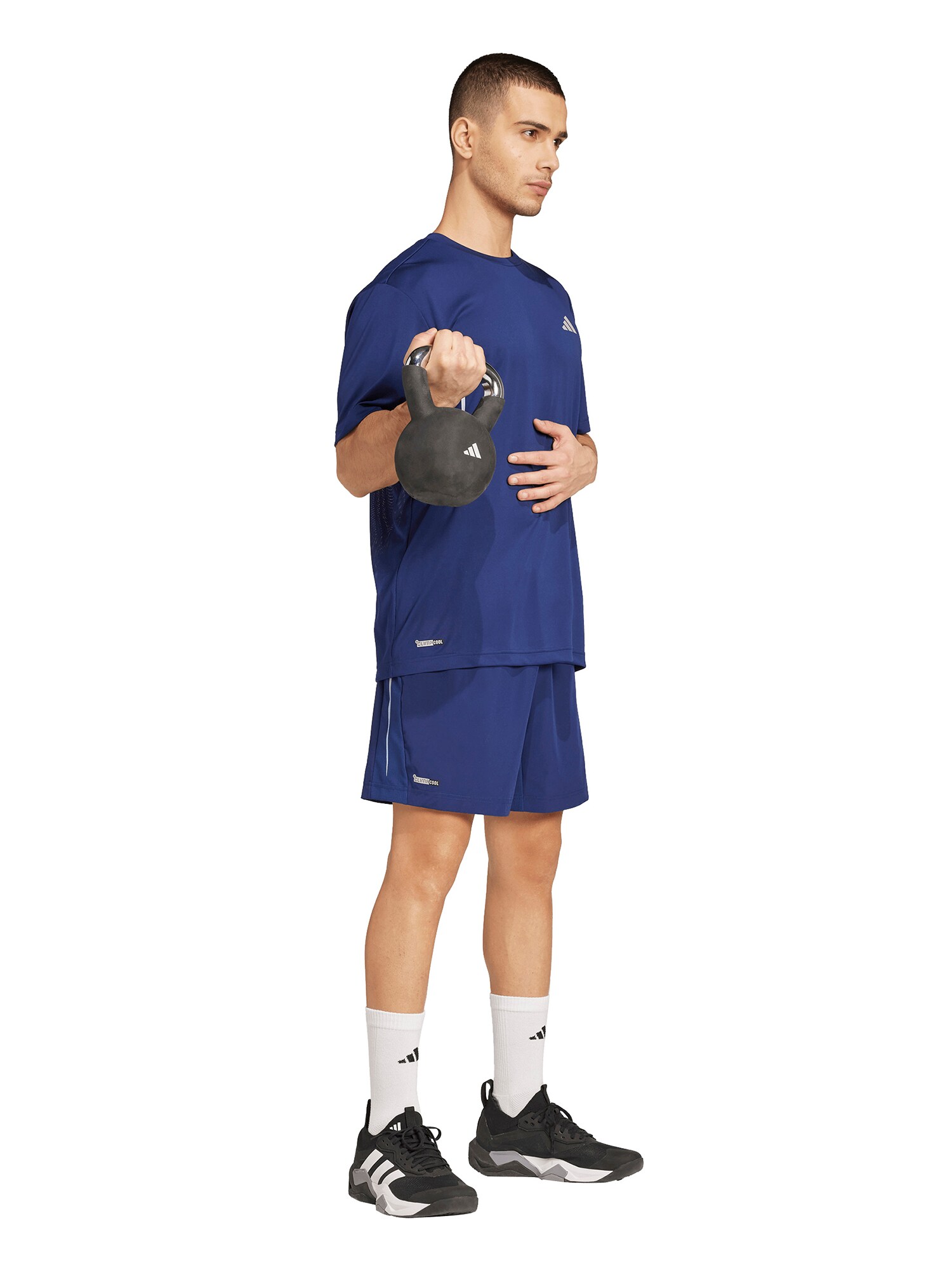 ADIDAS PERFORMANCE Športové nohavice 'Tech Apparel' tmavomodrá / biela (obrázok 4)