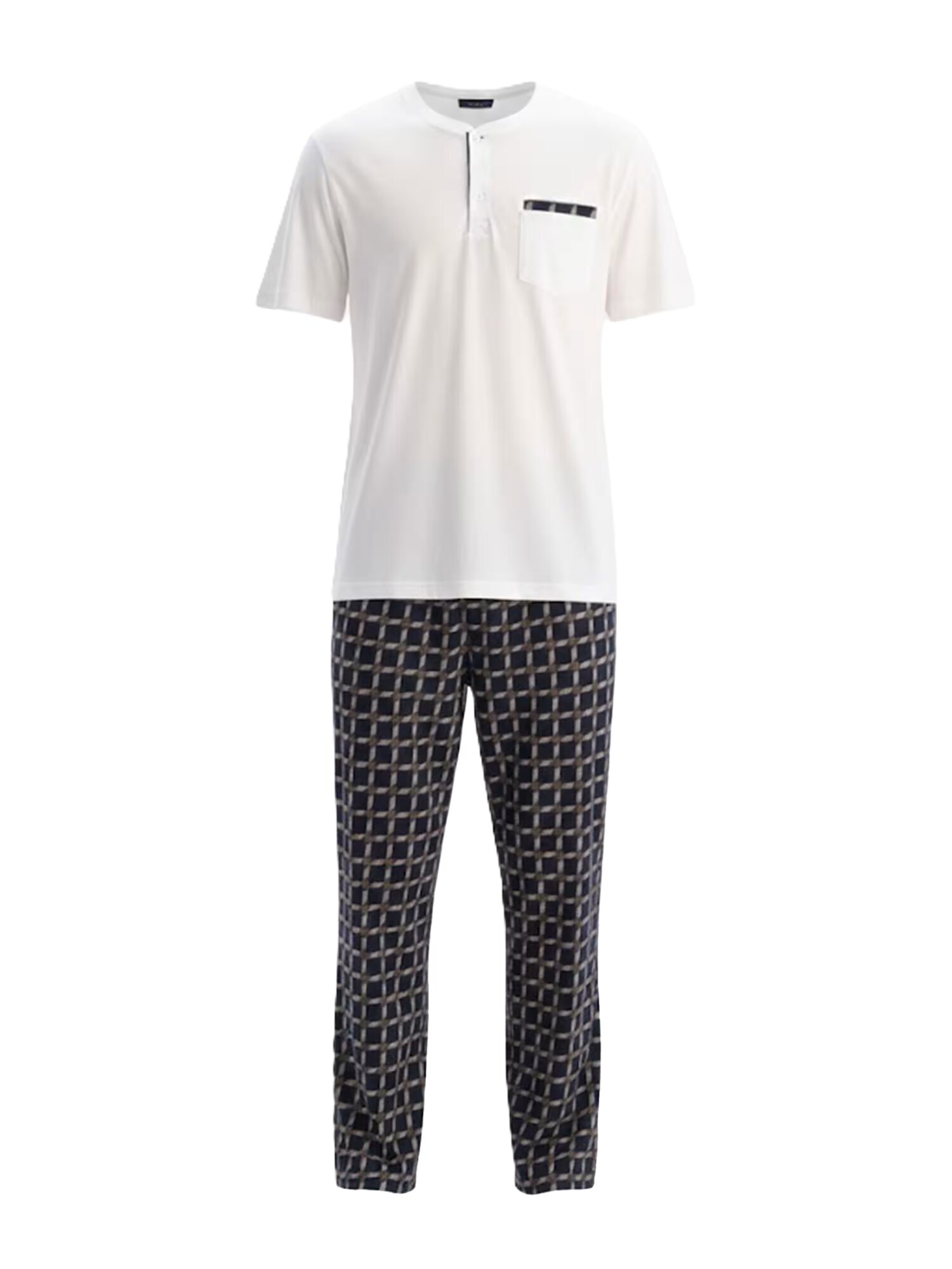 Dagi Pijama largo  gris / negro / blanco