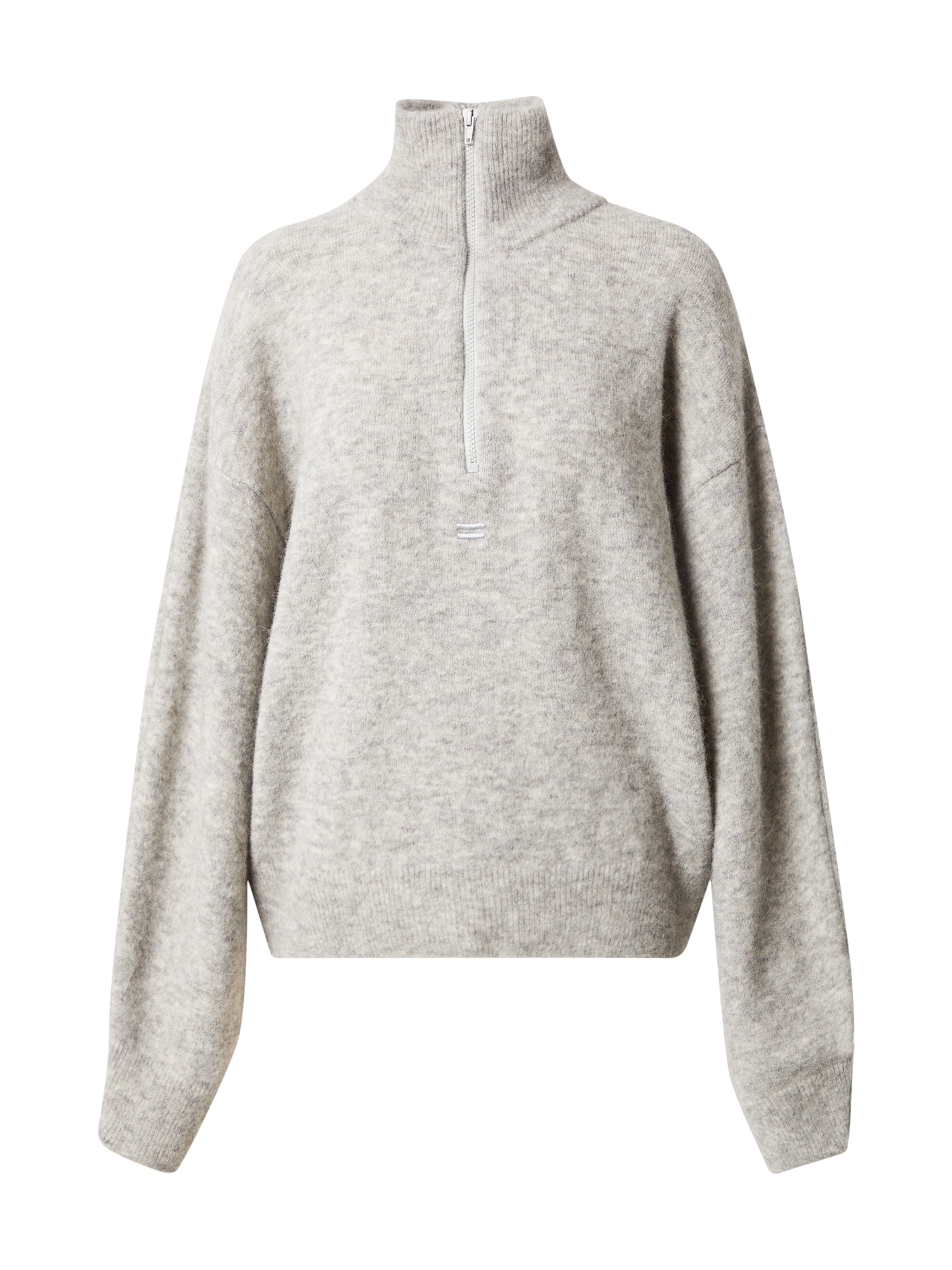 10Days Pullover  cinzento claro / branco