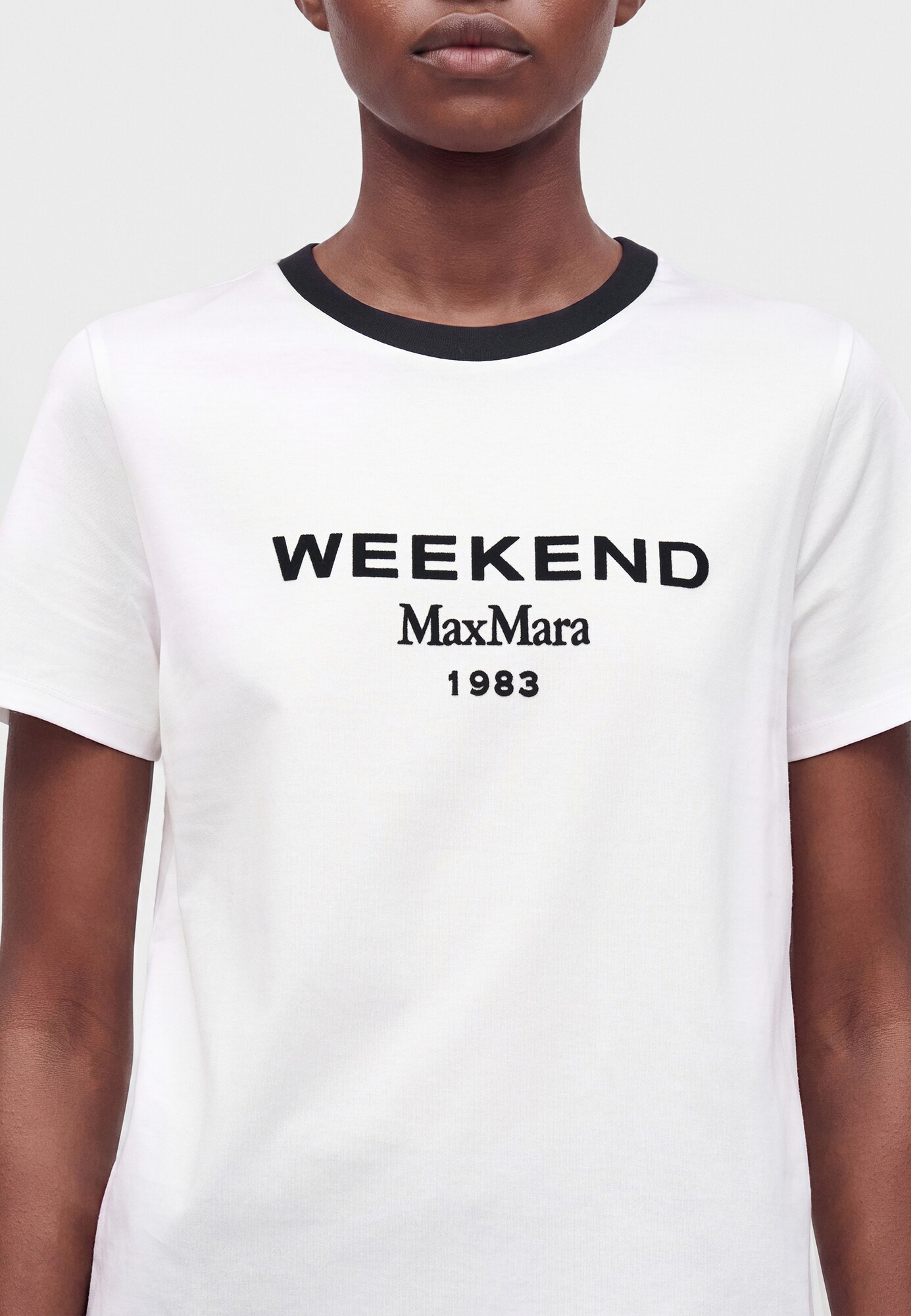 Weekend Max Mara Tričko 'DEDISON'  čierna / biela (obrázok 6)