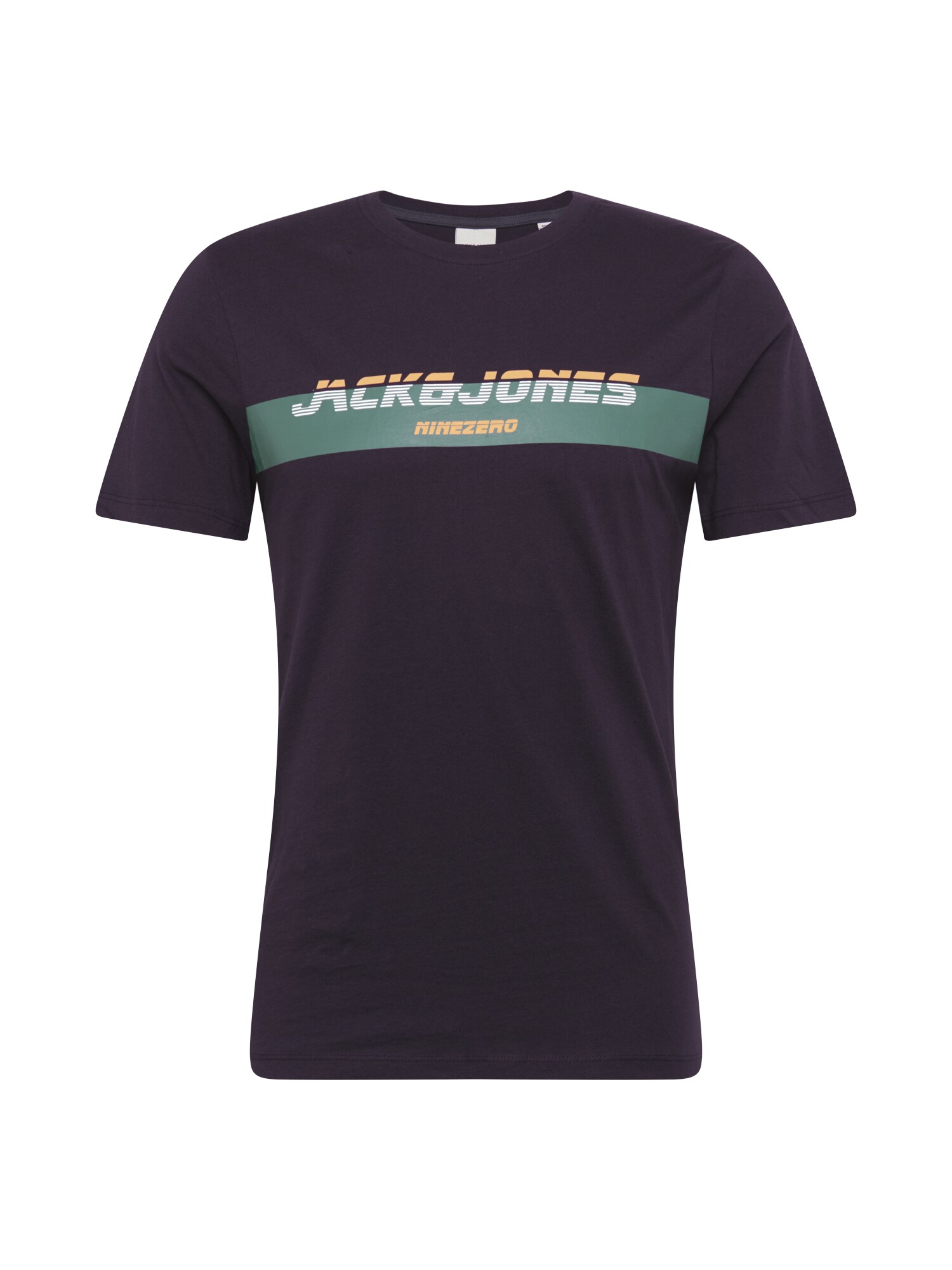 JACK & JONES Marškinėliai 'EXIT'  juoda / nefrito spalva / balta / šviesiai oranžinė