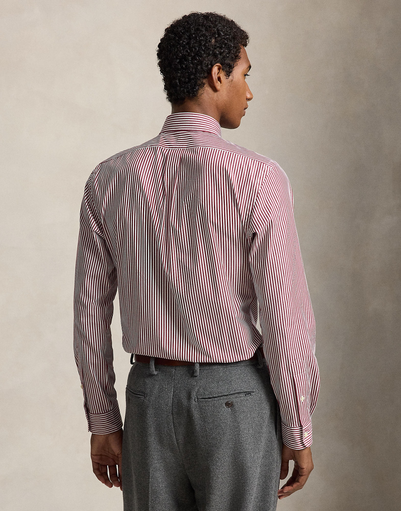 Polo Ralph Lauren Camisa rojo vino / blanco – imagen 7