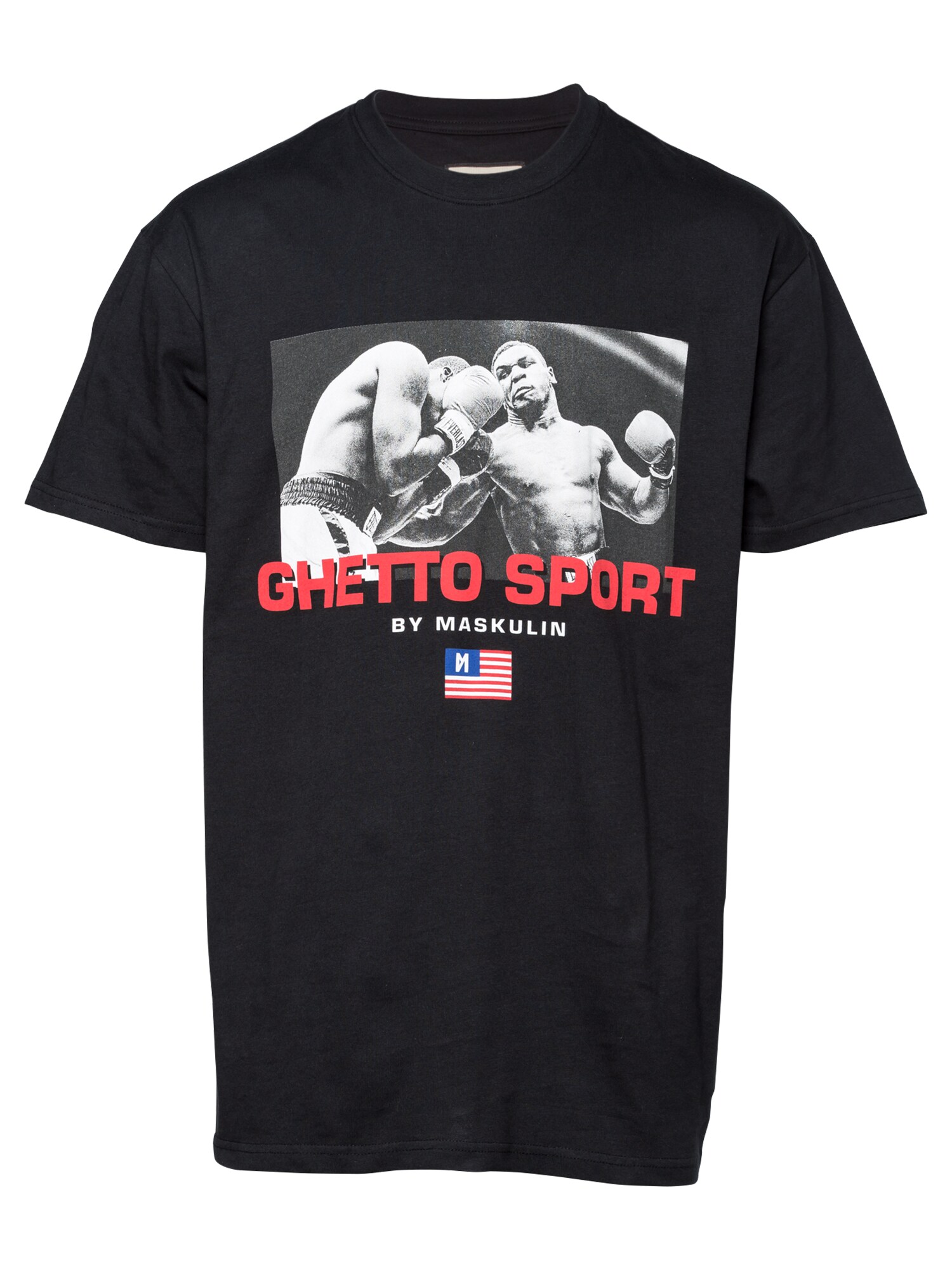 MASKULIN Marškinėliai 'Heavyweight Champ of the 90s'  juoda / mišrios spalvos