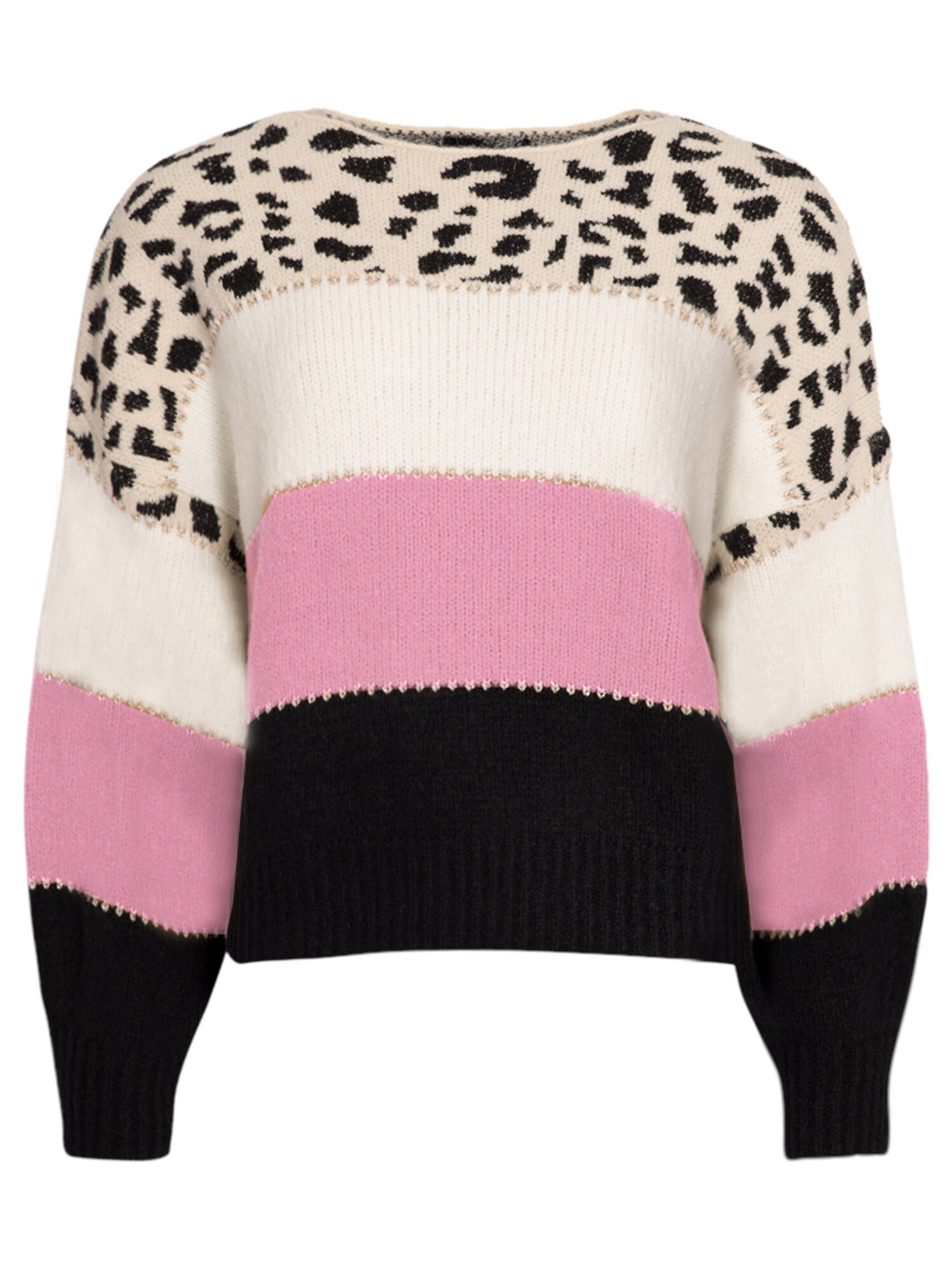 SASSYCLASSY Pullover oversized  creme / cor-de-rosa / preto