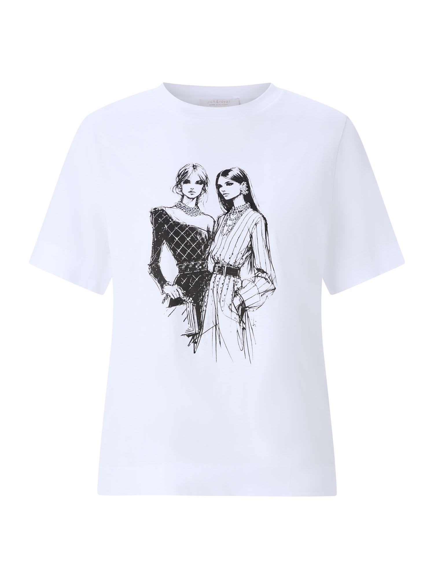 Rich & Royal Tricou  negru / alb