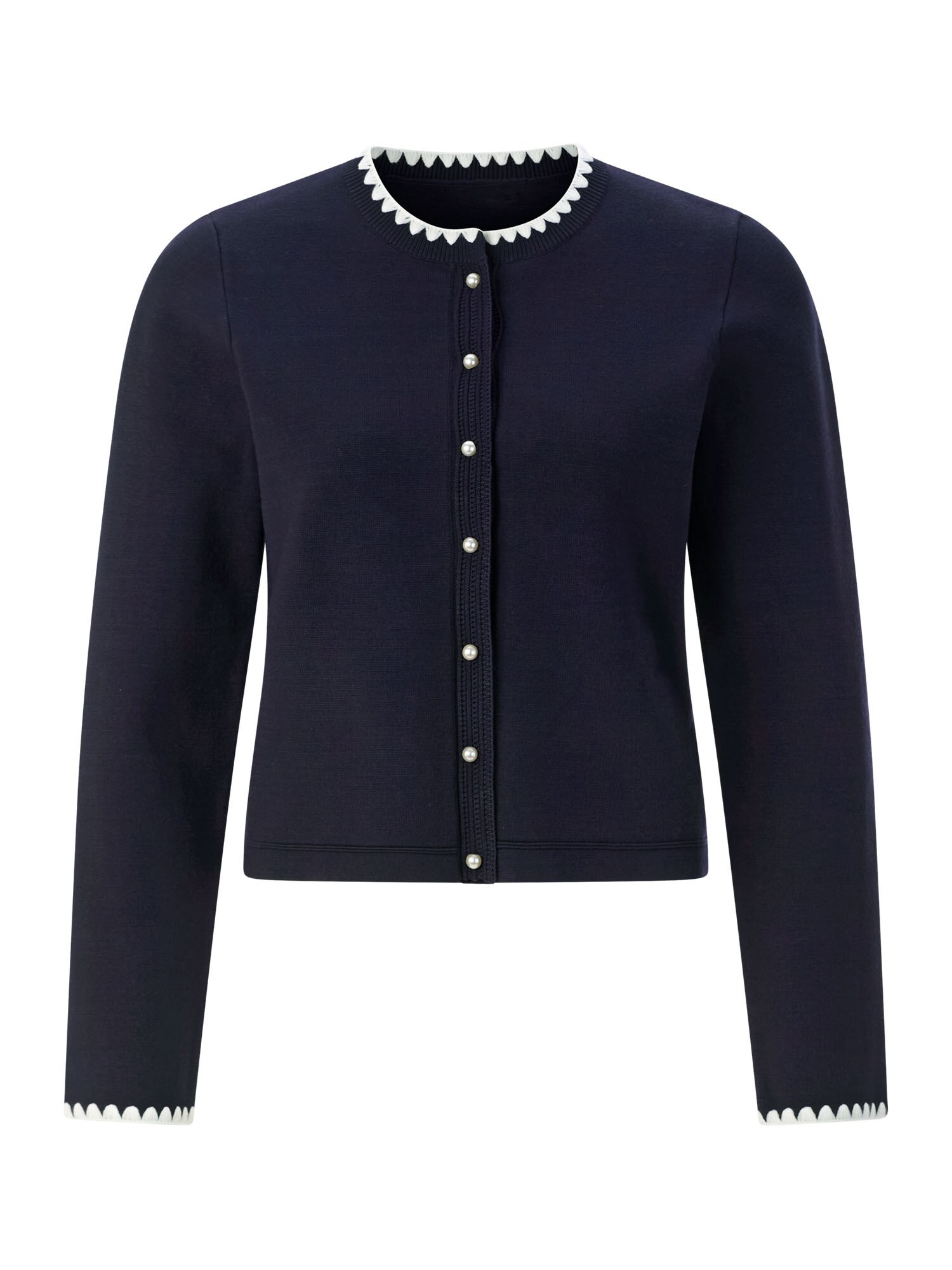 Rich & Royal Geacă tricotată  albastru / albastru închis / alb