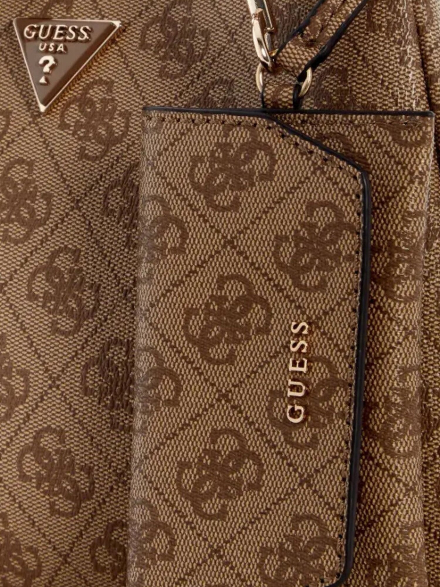 GUESS Shopper 'Guess Cabas Lorella Petit Monogramme Latte Logo'  beige