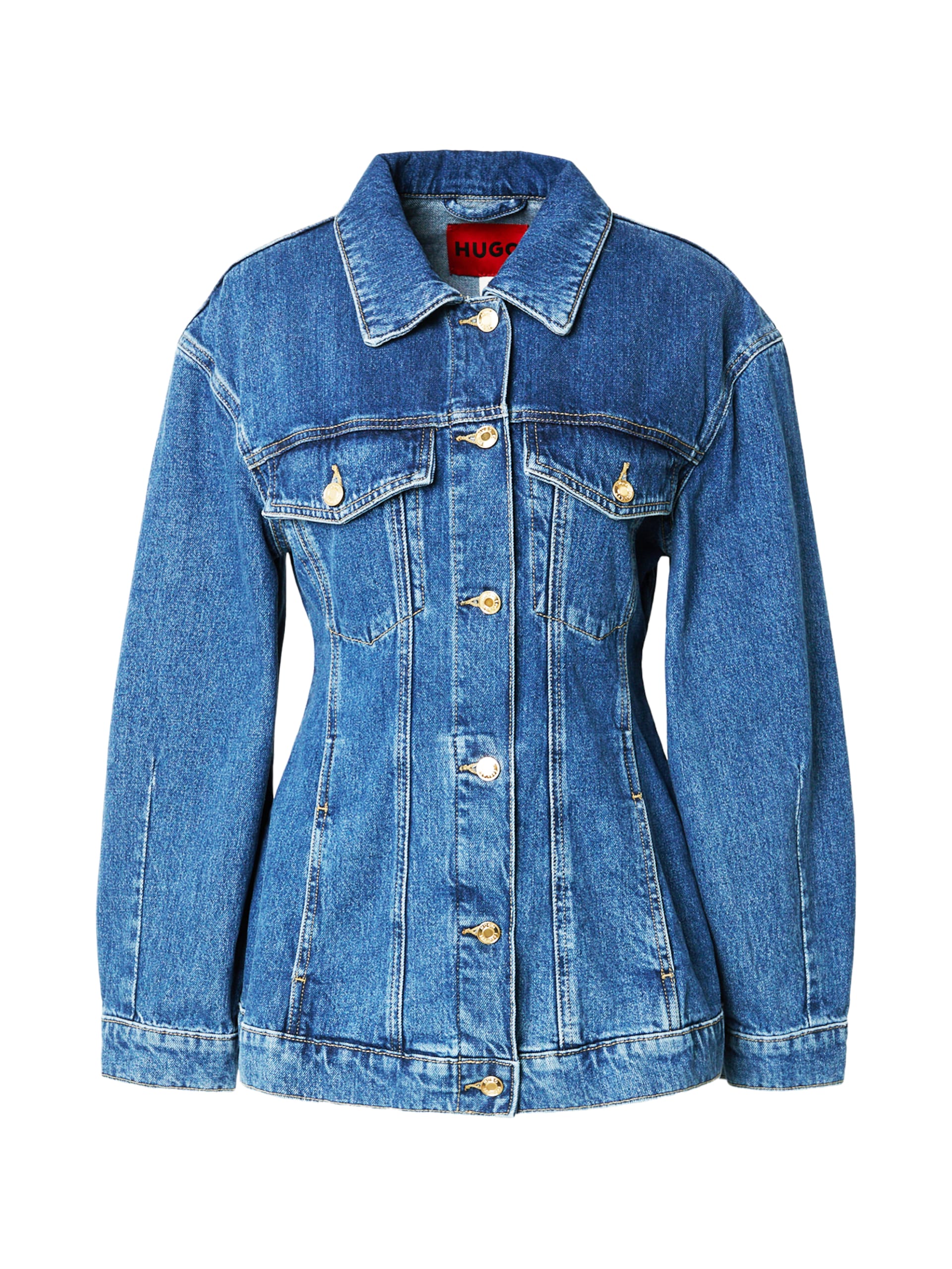 Hugo Slim-fit hourglass denim jacket in Japanese cotton jackor dam – bild 5
