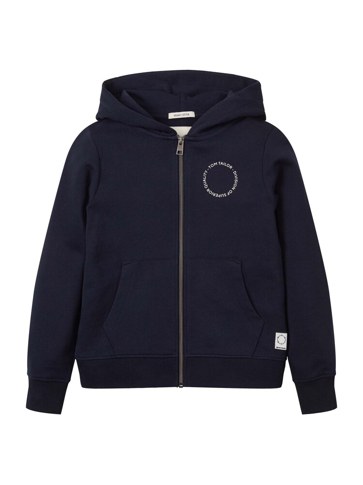 TOM TAILOR Sweatjacke Jungen Größe 128 marine / weiß