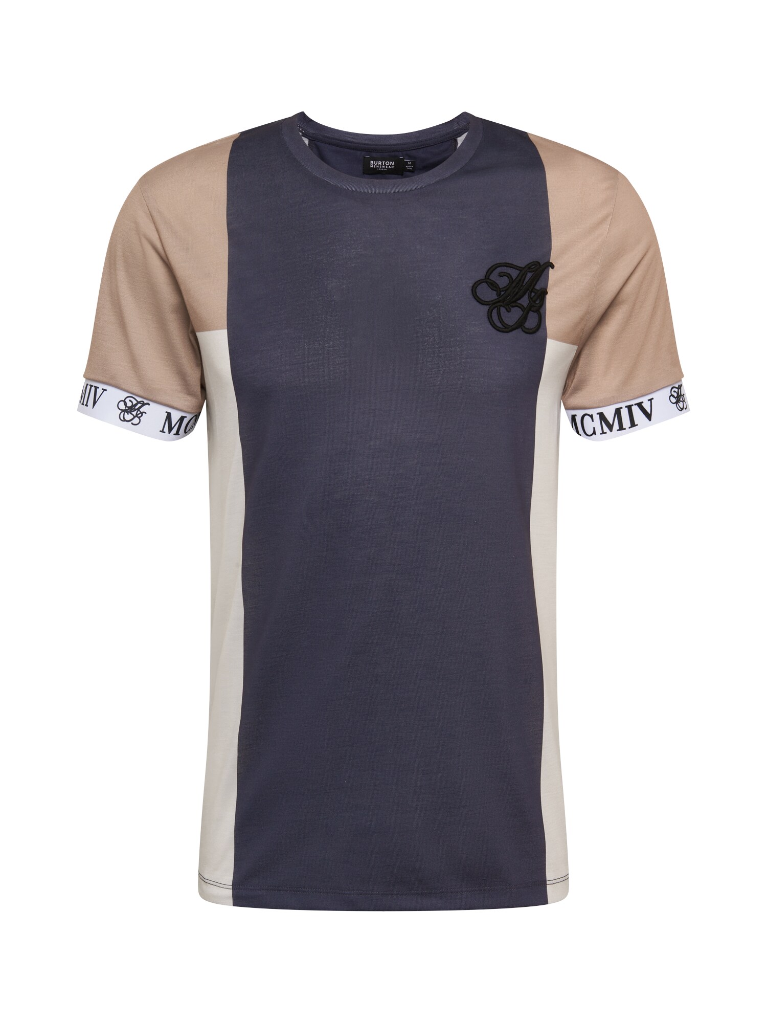 BURTON MENSWEAR LONDON Marškinėliai  tamsiai mėlyna / smėlio / tamsi smėlio