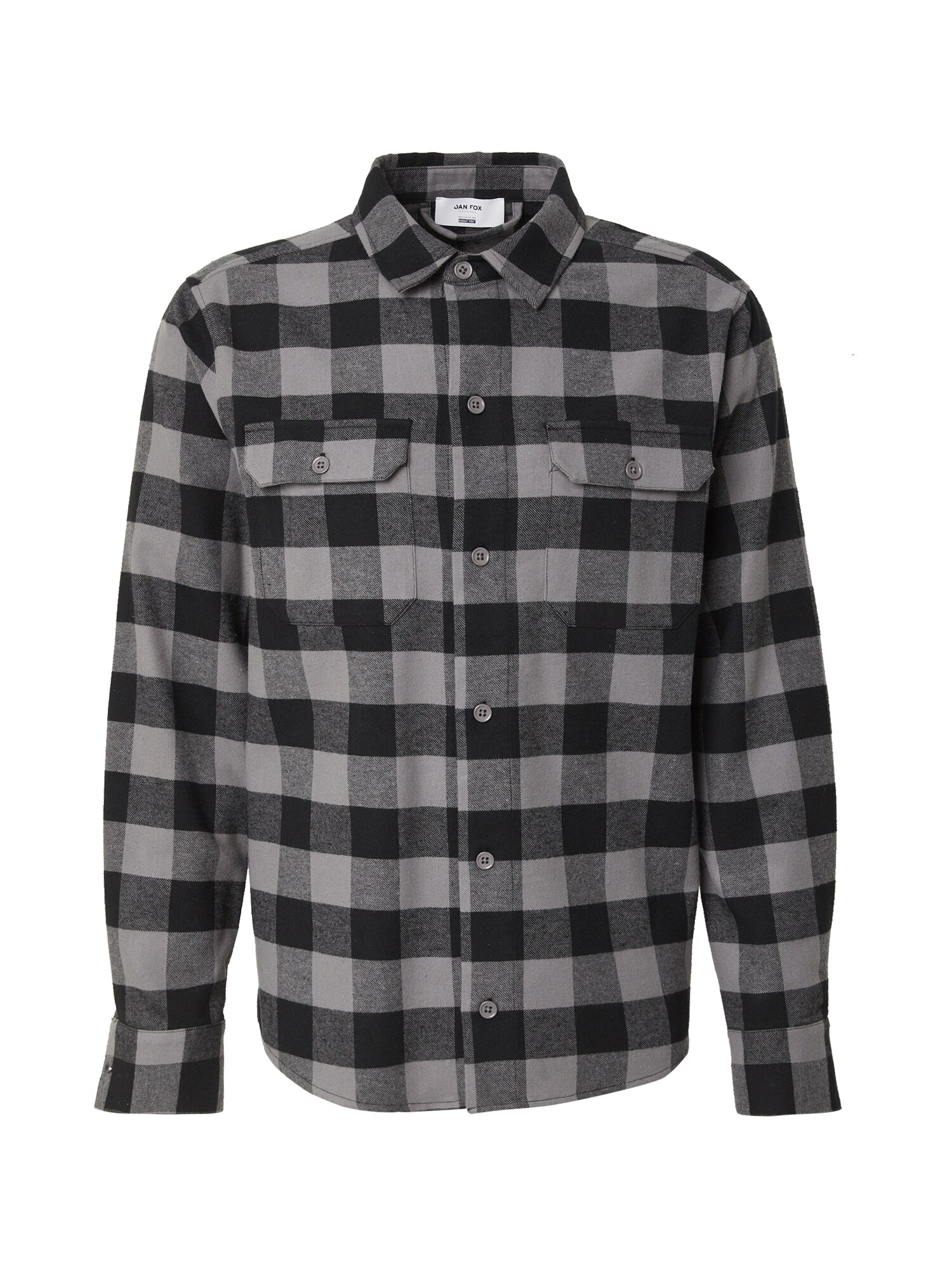 DAN FOX APPAREL Srajca 'Efe'  siva / bela