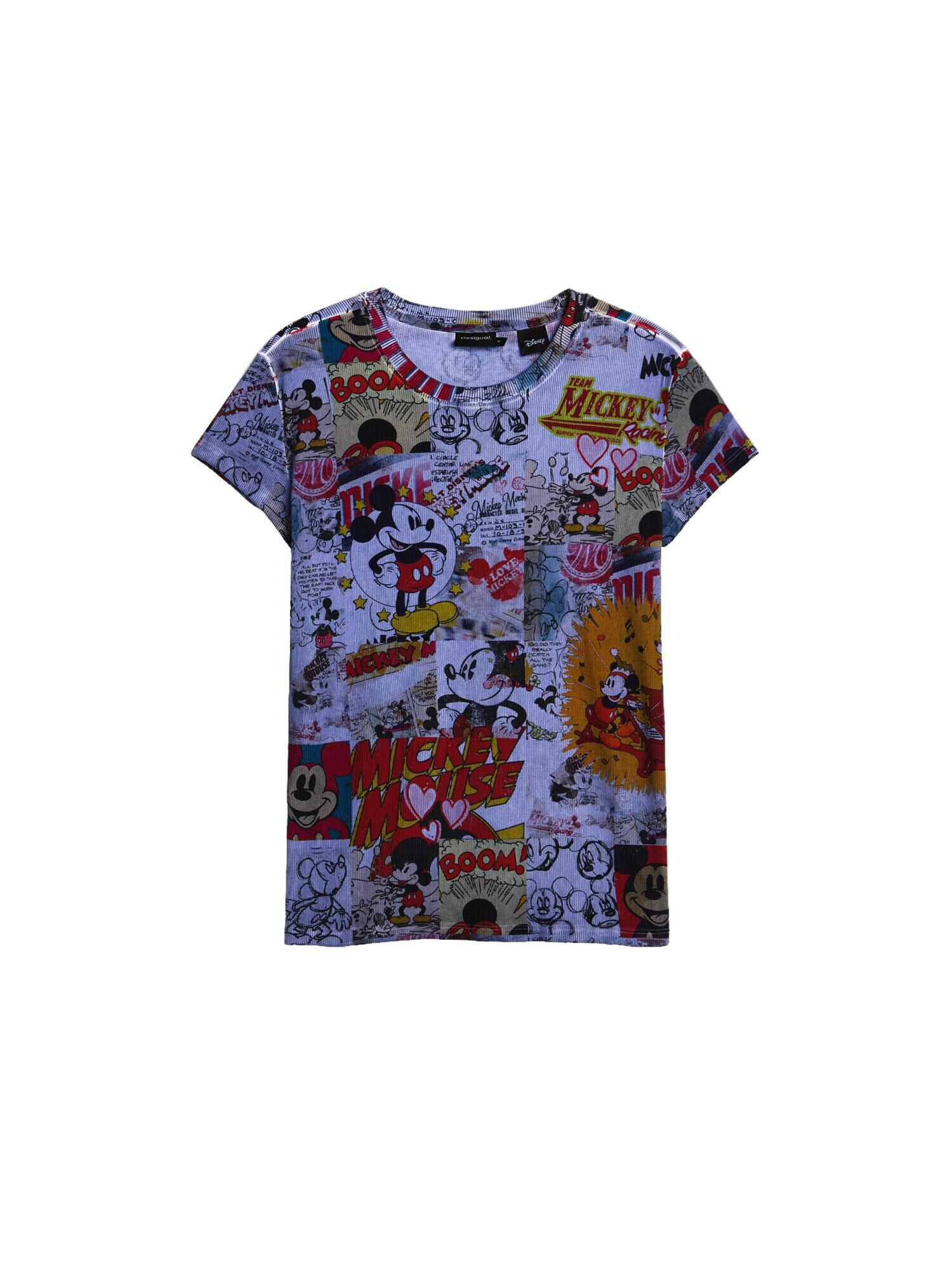 Desigual Tričko 'Mickey'  šafránová / svetlofialová / červená / čierna