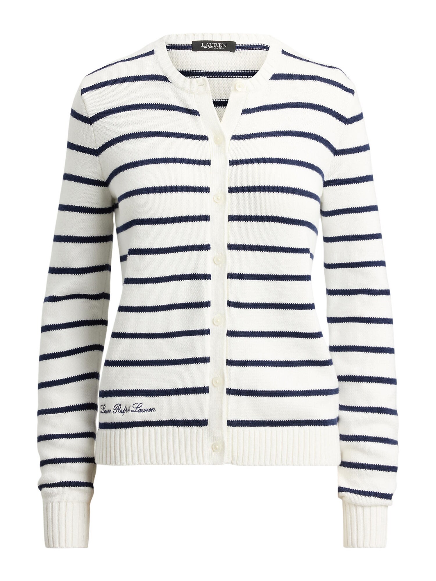 Lauren Ralph Lauren Geacă tricotată  albastru marin / alb