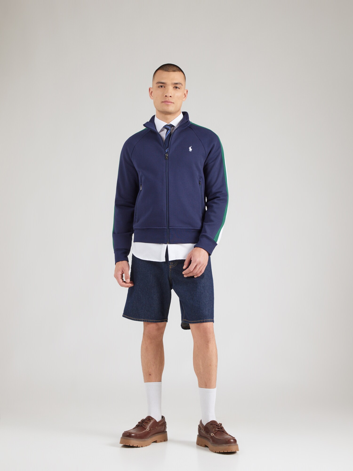 Polo Ralph Lauren Sudadera con cremallera  navy / pino / blanco – imagen 4