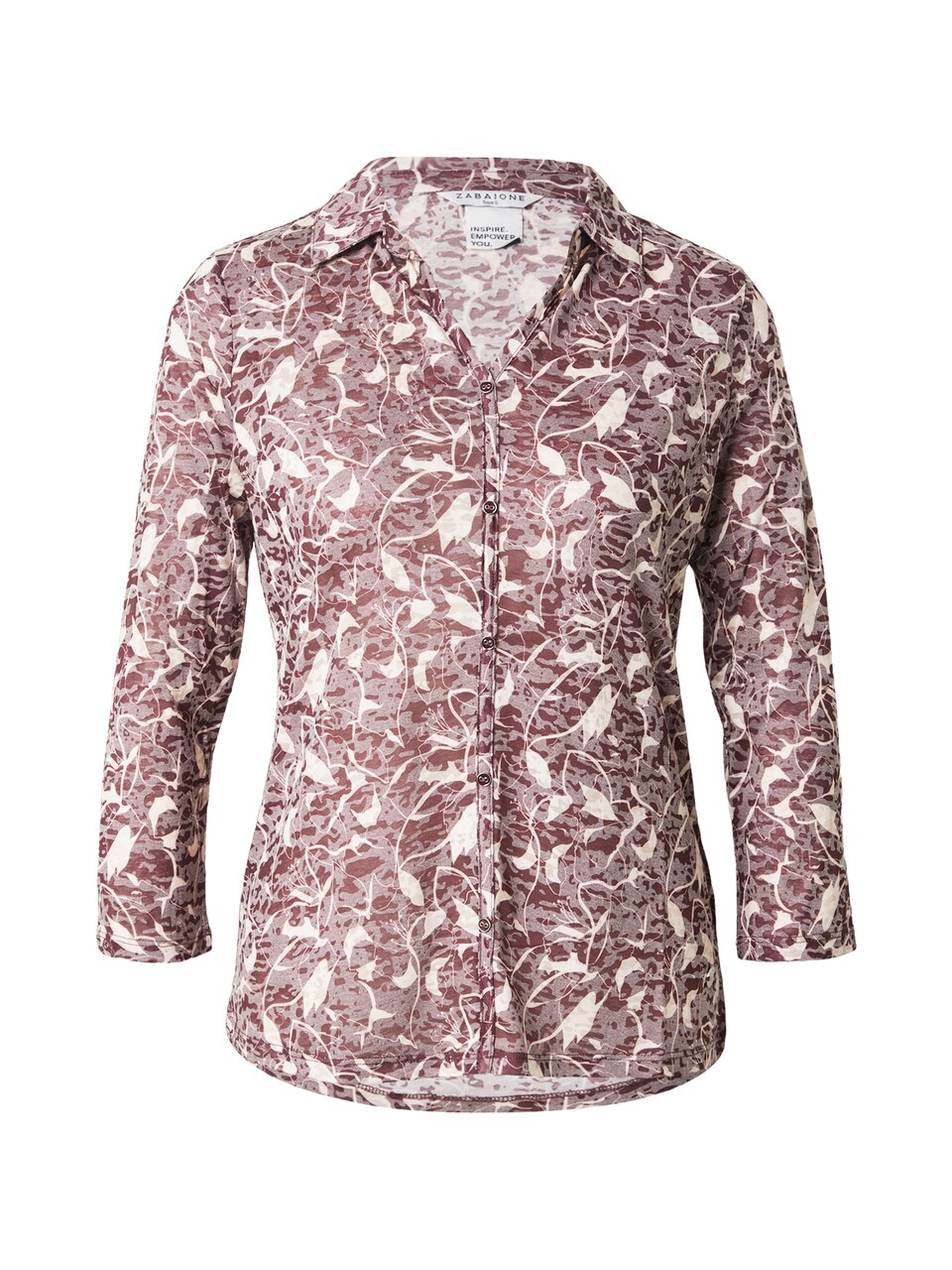 T-shirt 'Co44ileen' ljusgrå / burgunder