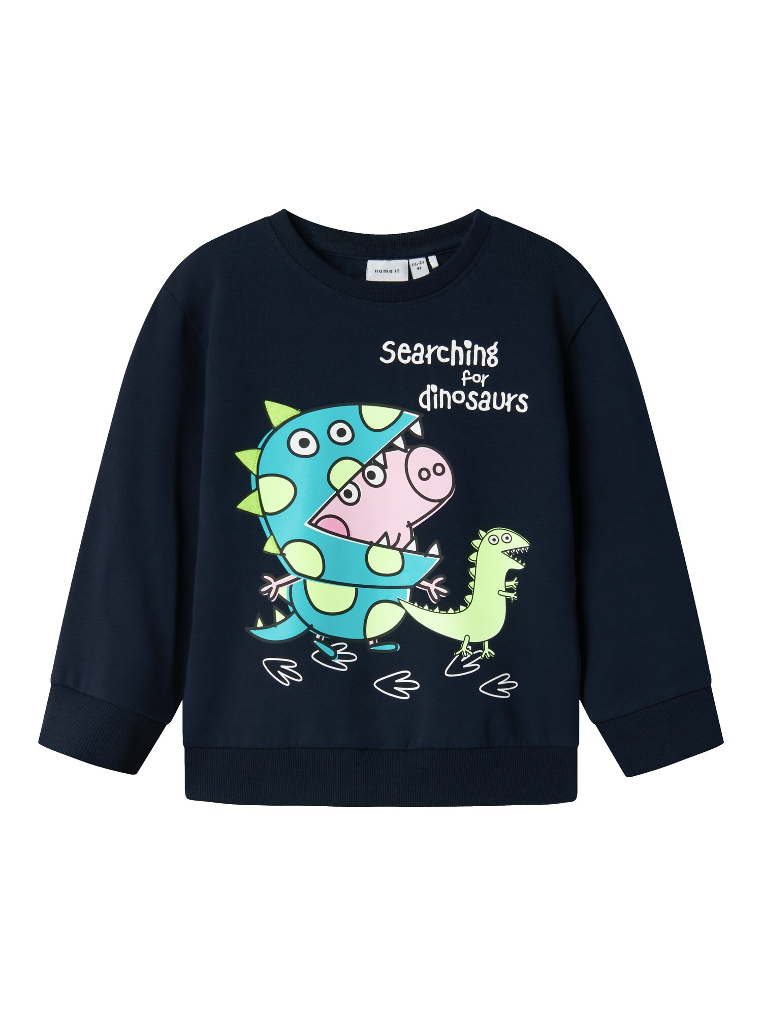 NAME IT Tréning póló 'NMMFIND PEPPA'  tengerészkék / világoskék / rózsaszín / fehér akciós termékkép 1