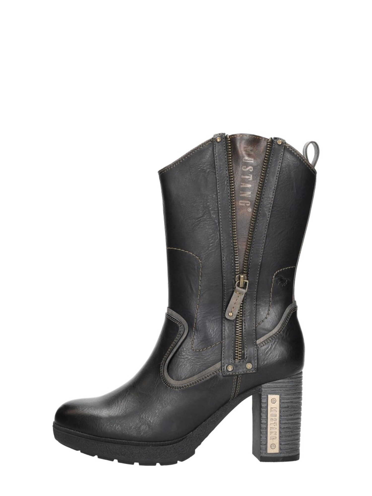 Mustang Boots 'Enkellaarsjes Hak' Zwart