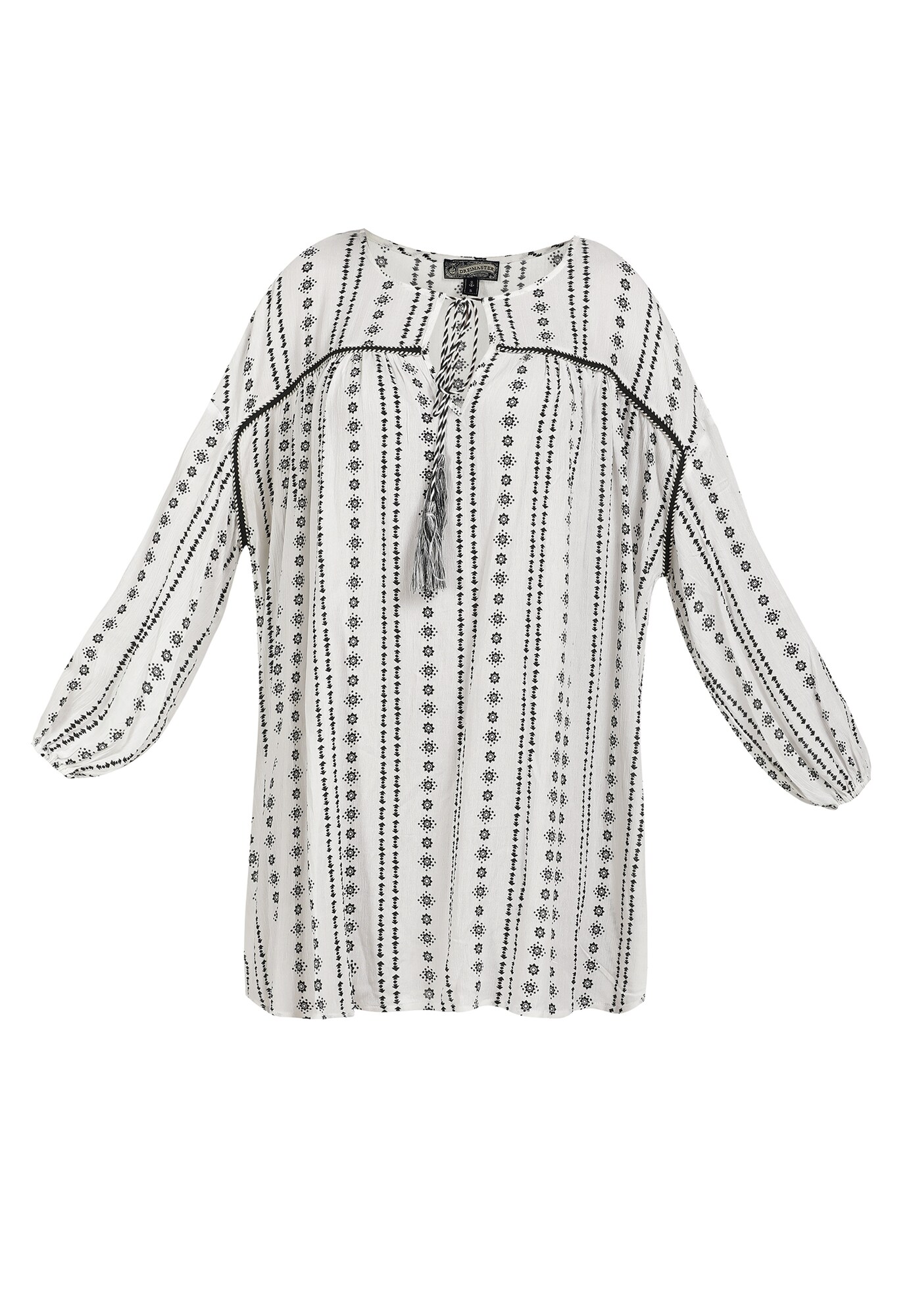 DreiMaster Vintage Tunika  balta / juoda