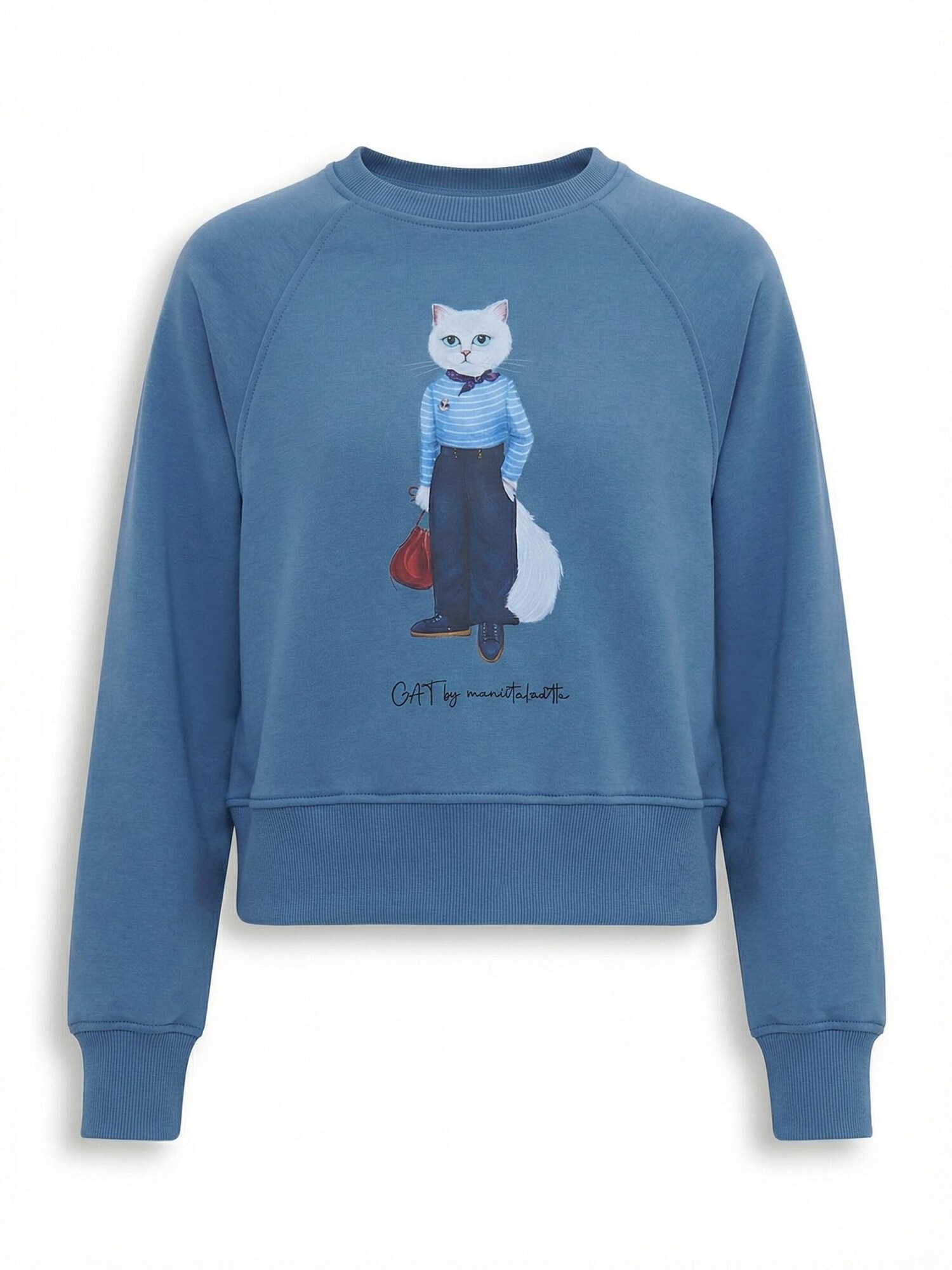 Cat e Lolette Sudadera 'Mariner Cat'  azul